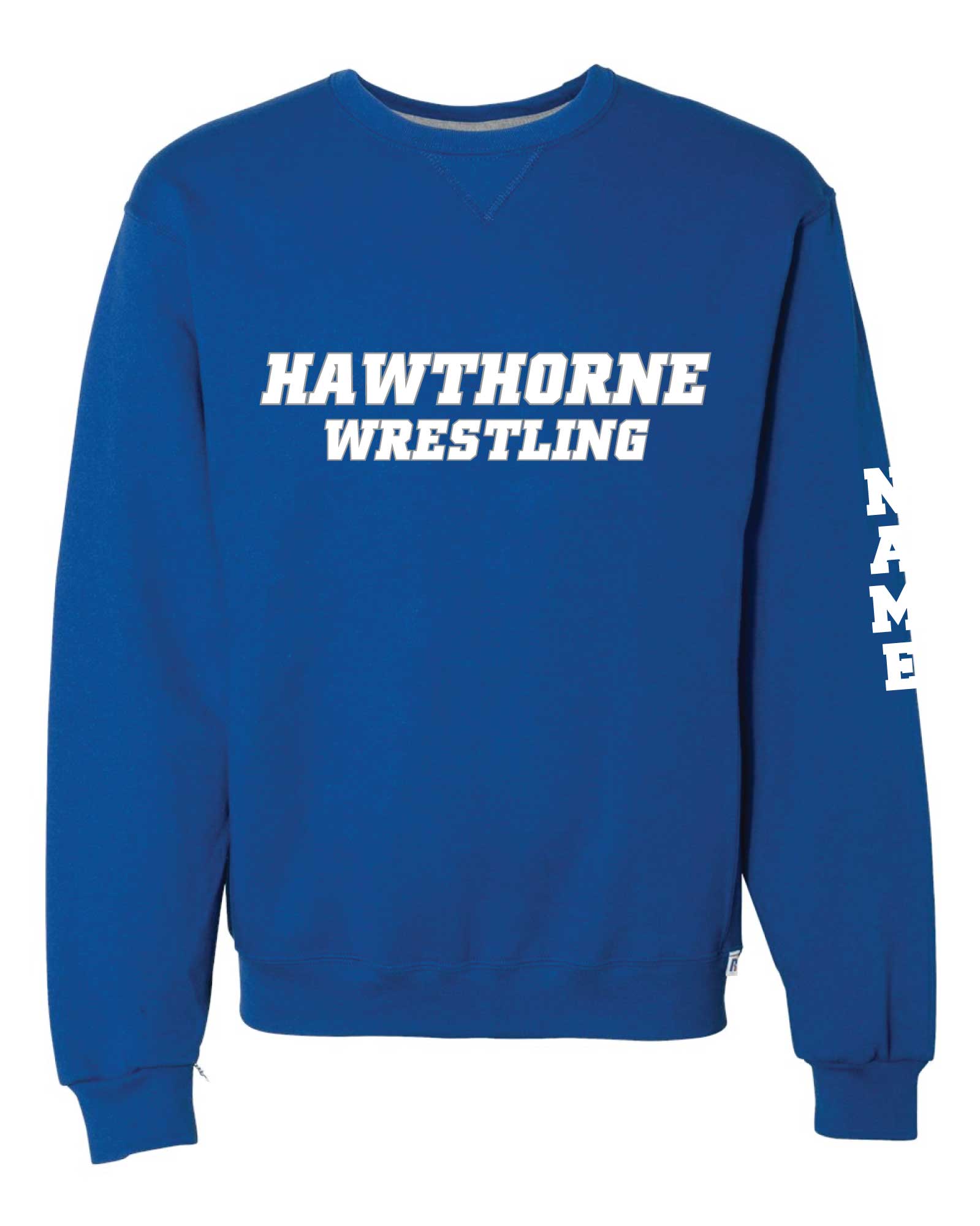 Hawthorne Wrestling Cotton Crewneck Sweatshirt - Royal