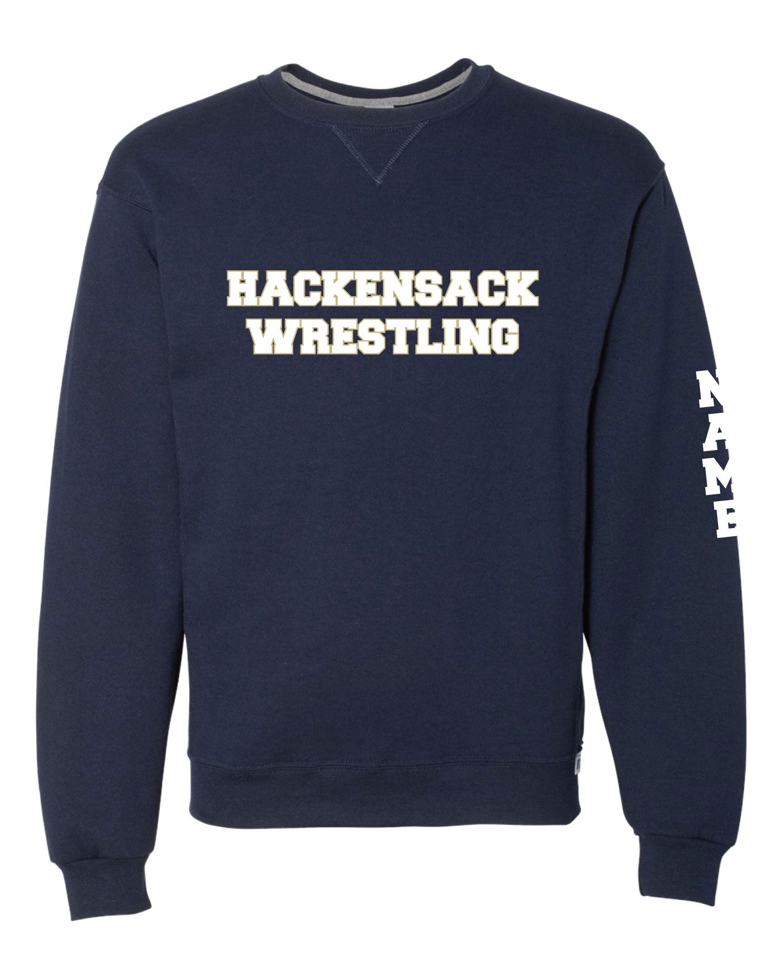 Hackensack Wrestling Cotton Crewneck Sweatshirt - Navy