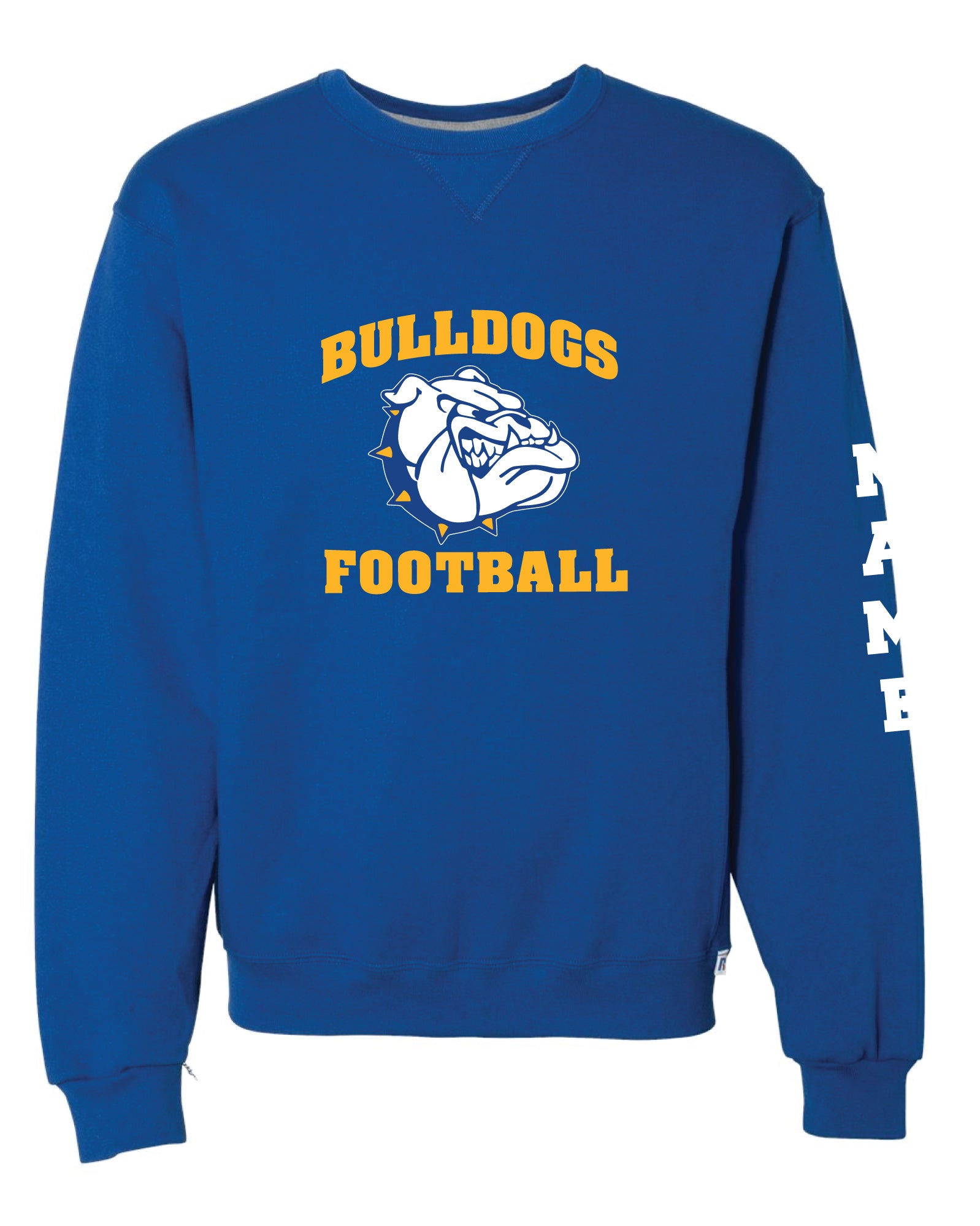 BBYC Bulldogs Football Cotton Crewneck Sweatshirt - Royal Blue