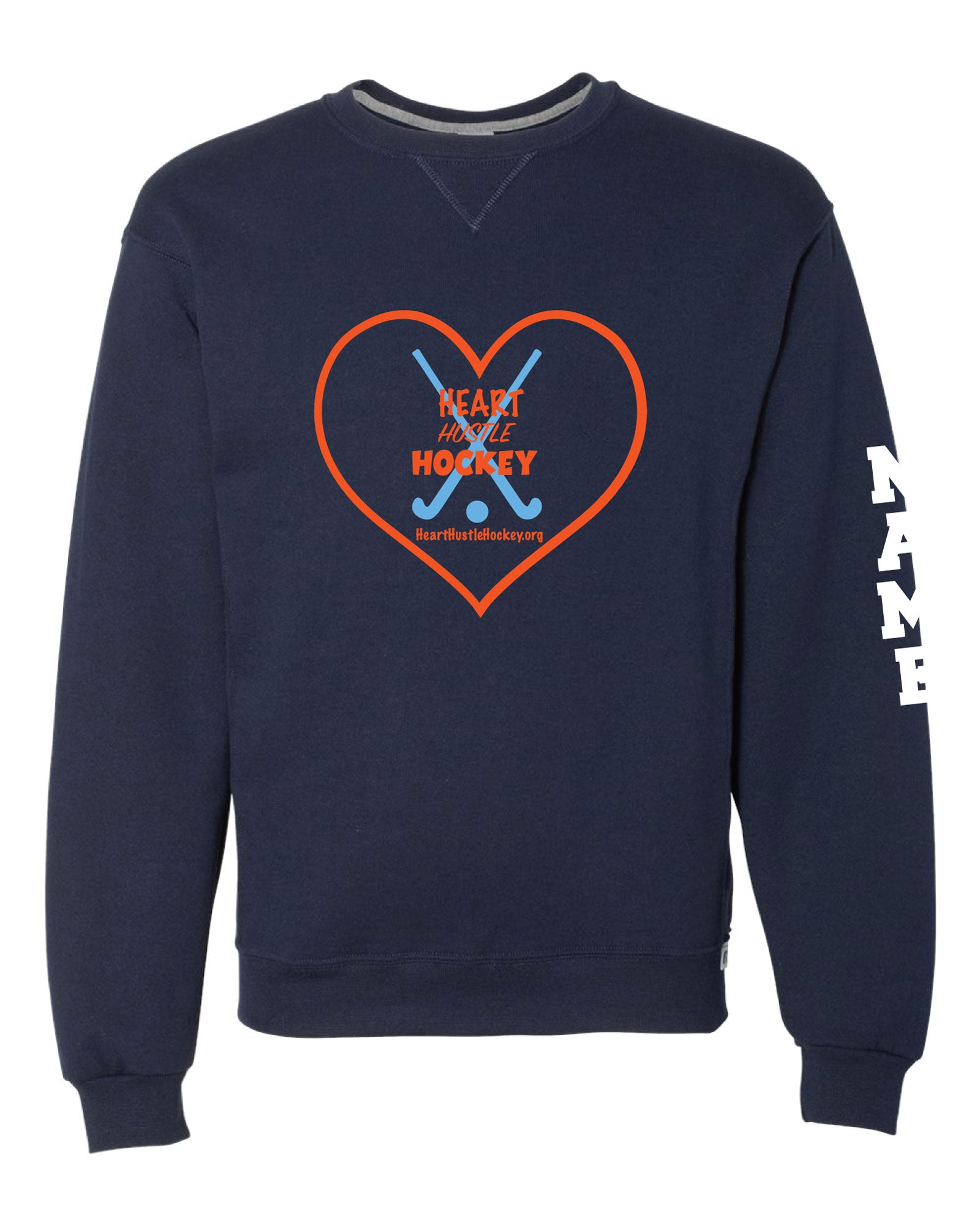 H3 Field Hockey Russell Athletic Cotton Crewneck Sweatshirt - Navy - 5KounT