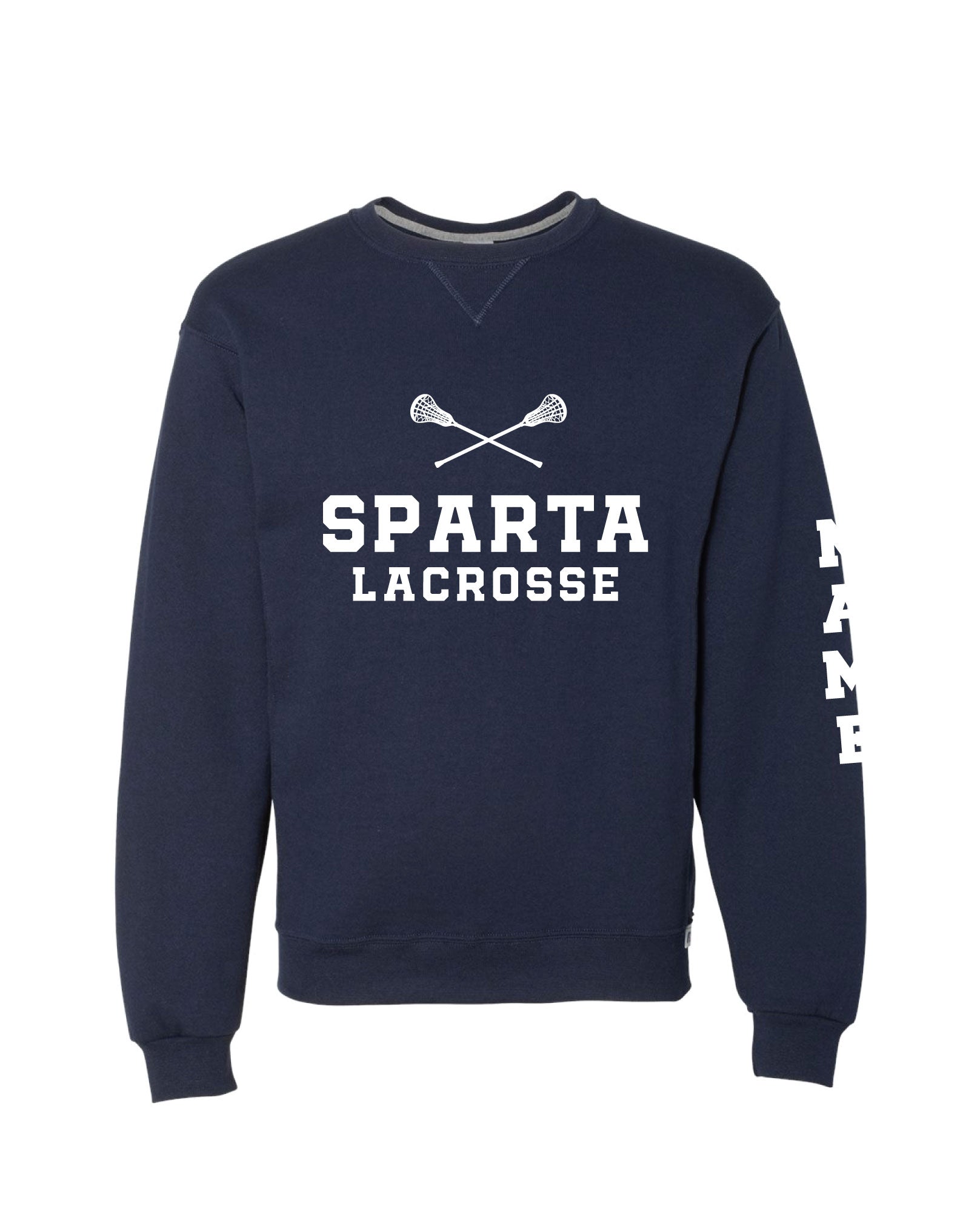 Sparta Lacrosse Russell Athletic Cotton Crewneck Sweatshirt - Navy - 5KounT