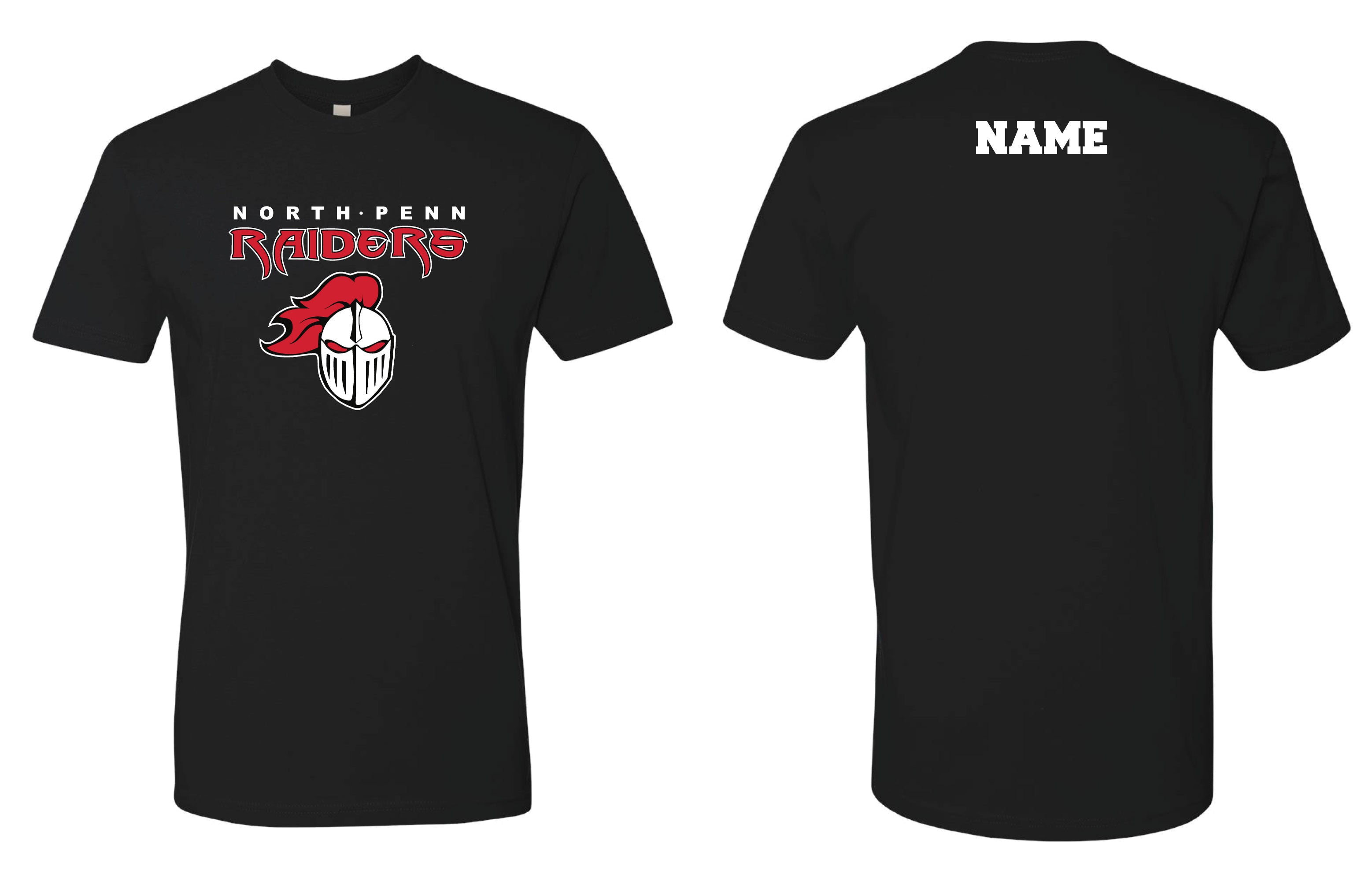North Penn Baseball Cotton Crew Tee - Black (Design 1) - 5KounT