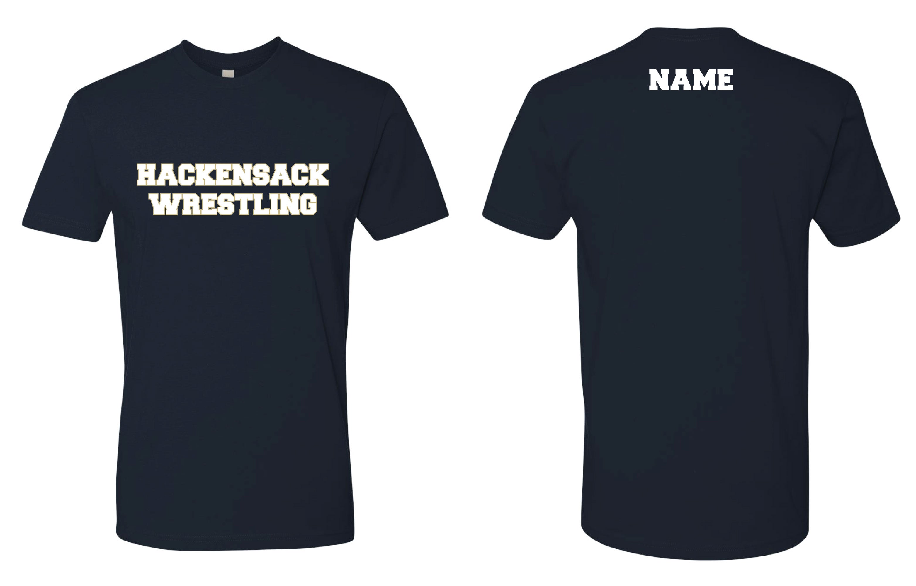 Hackensack Wrestling Cotton Crew Tee - Navy