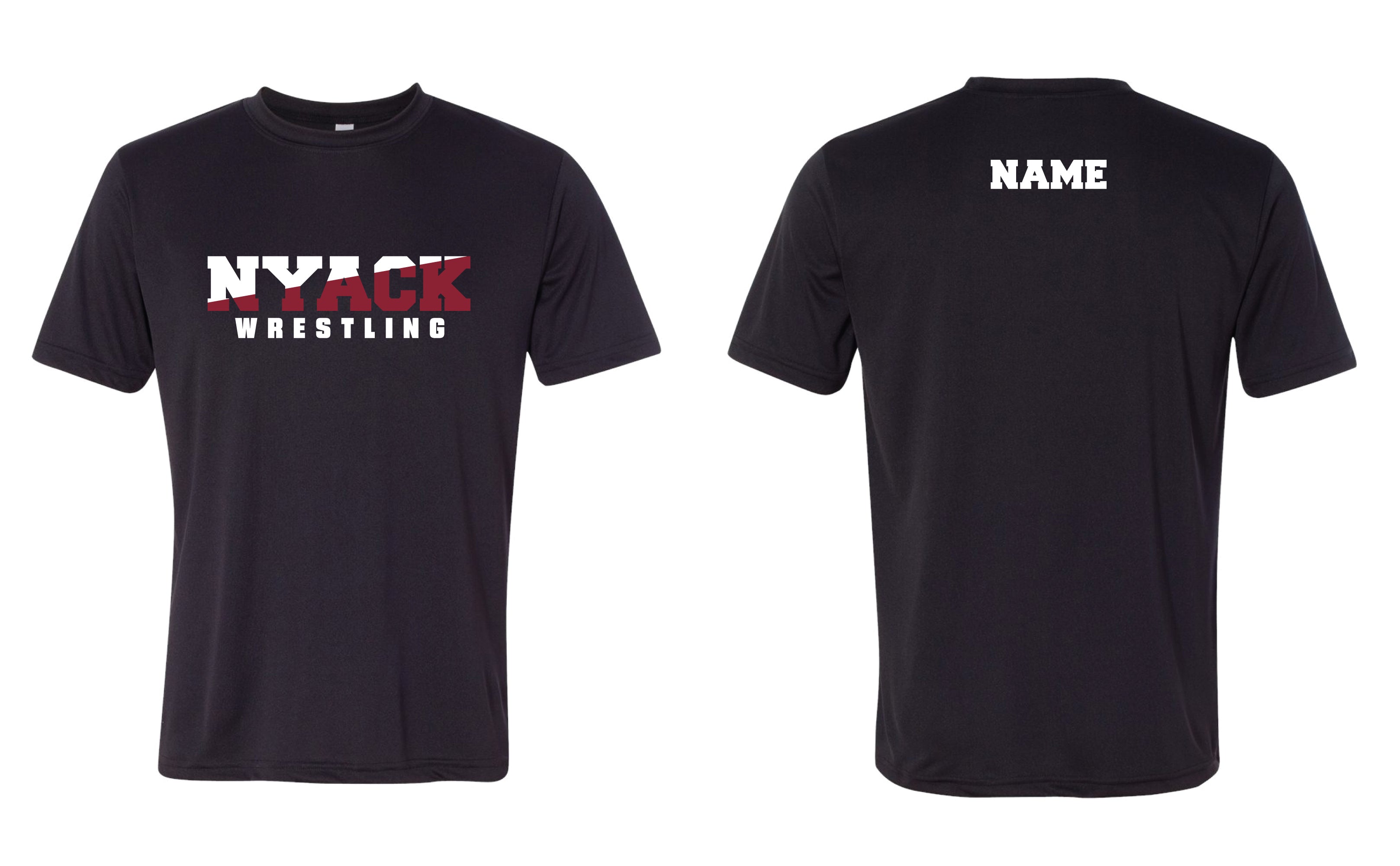 Nyack Wrestling Cotton Crew Tee - Black