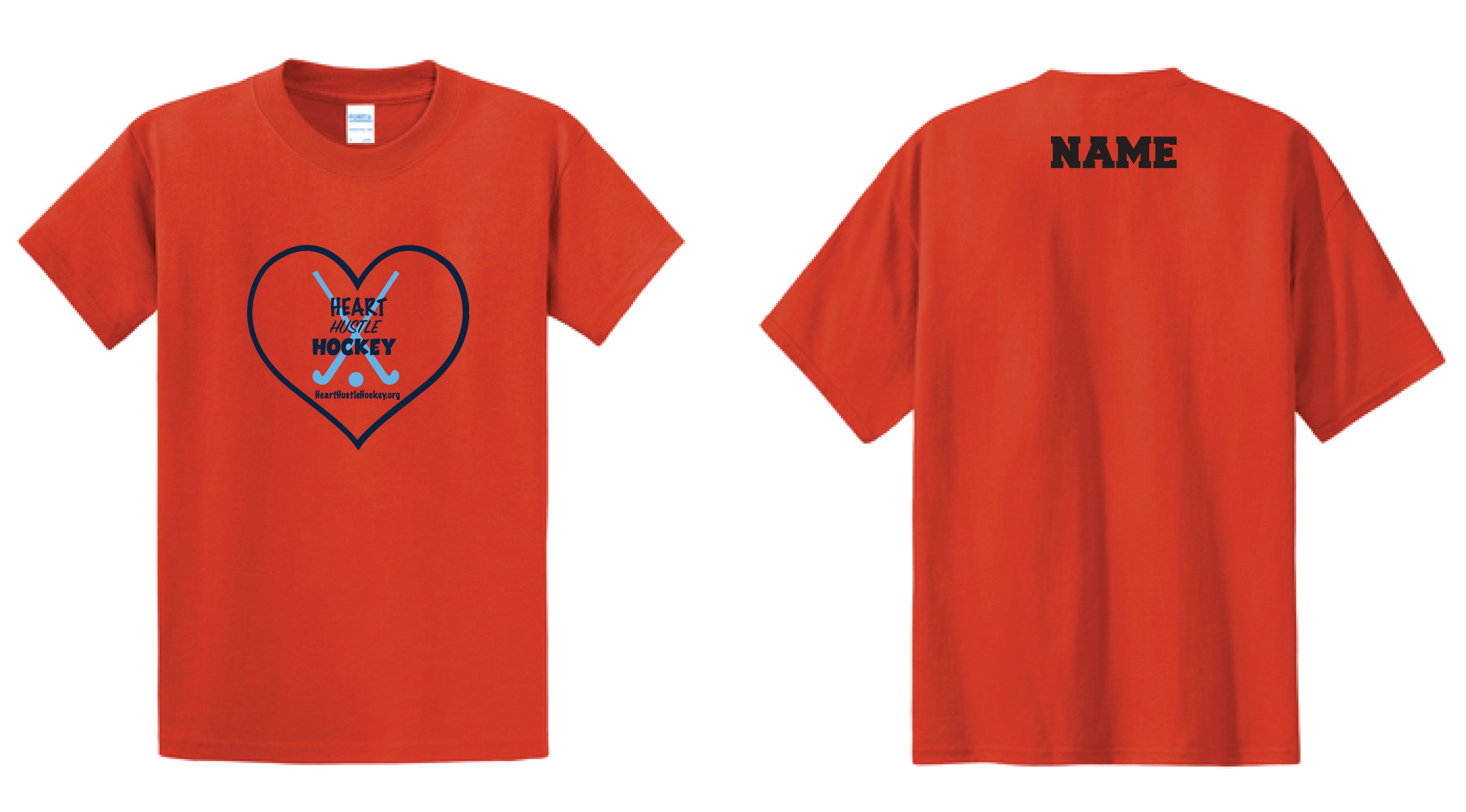 H3 Field Hockey Cotton Crew Tee - Orange - 5KounT