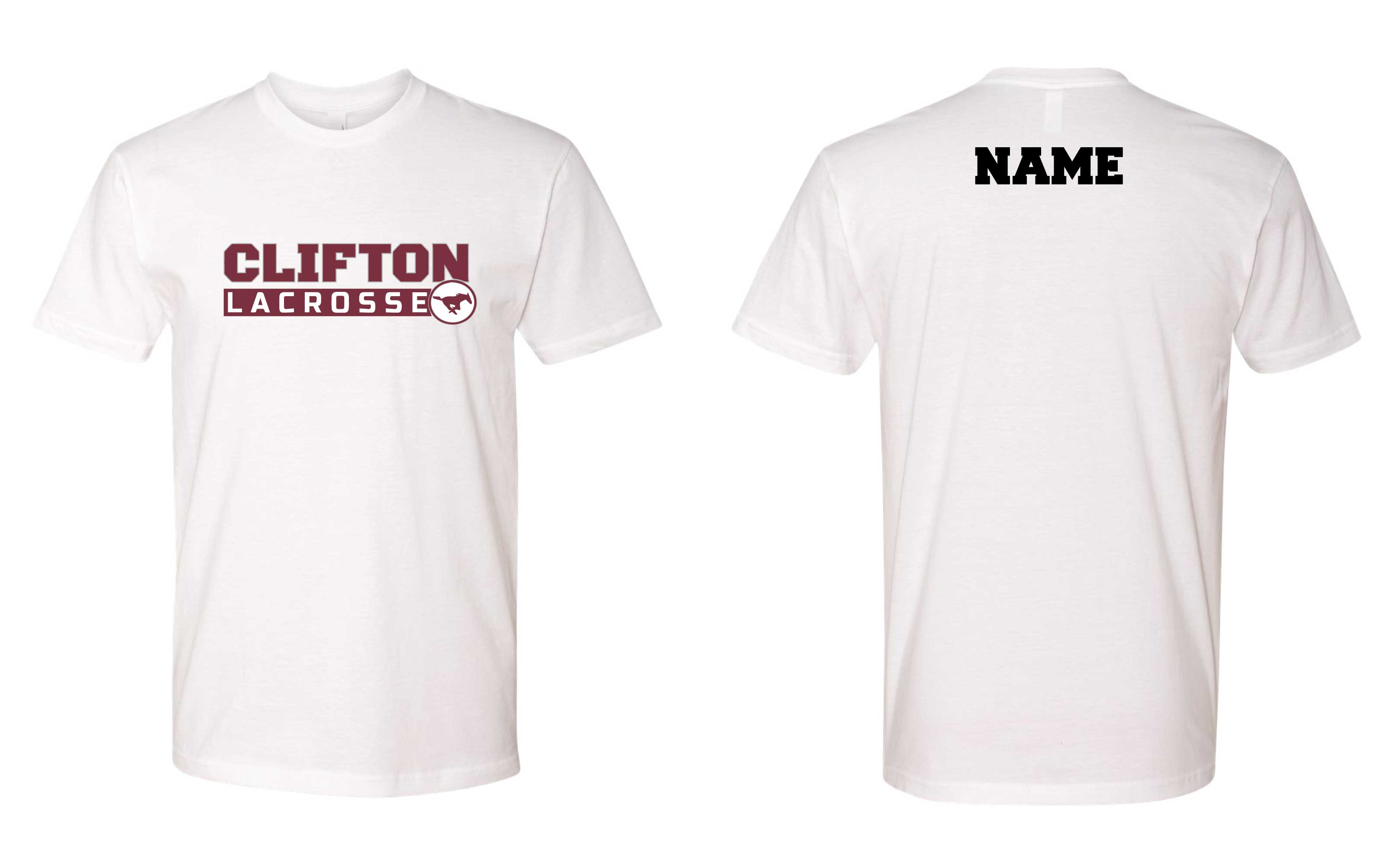 Clifton Lacrosse Cotton Crew Tee - White