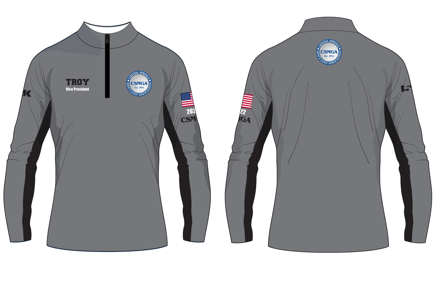 CSMGA Sublimated QtrZip