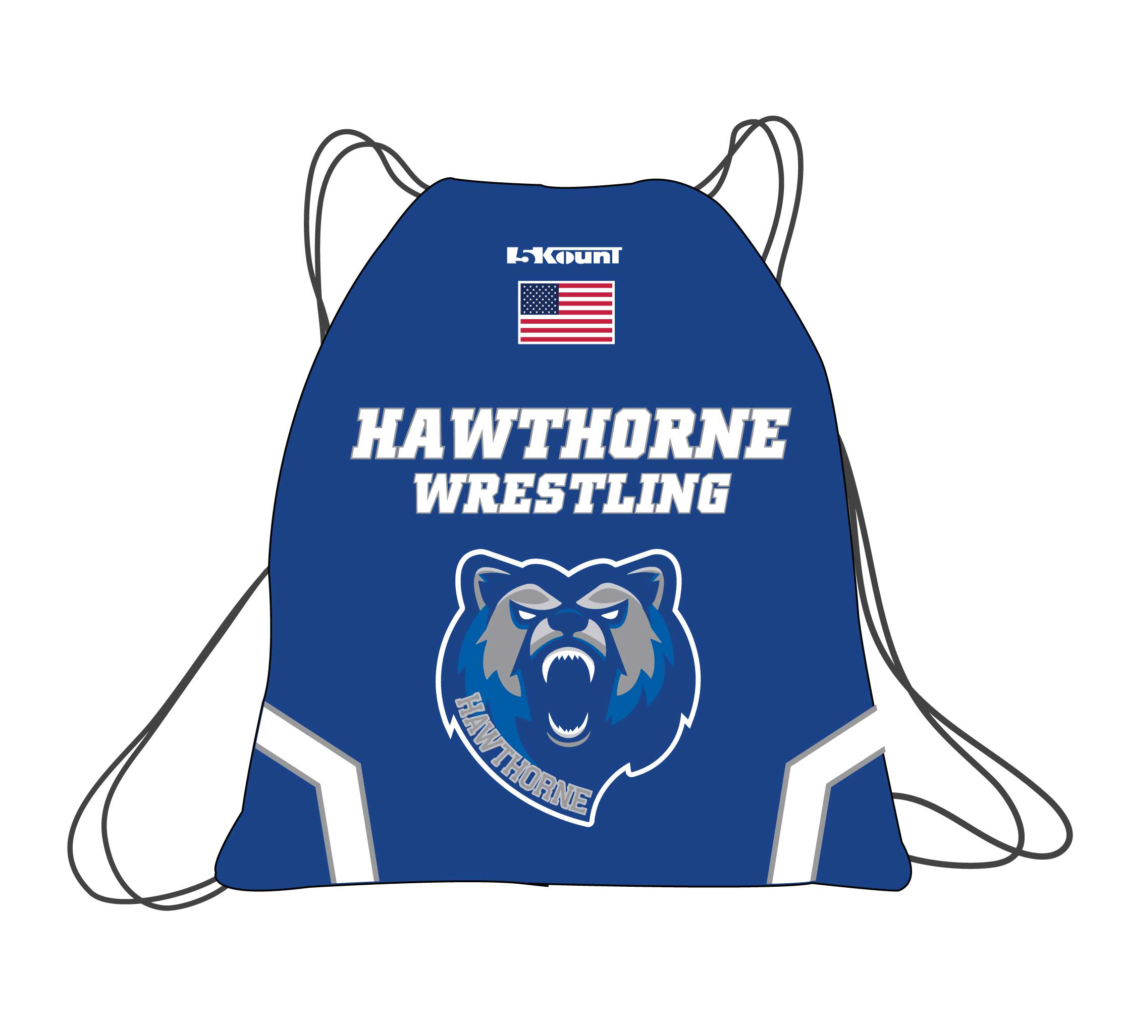 Hawthorne Wrestling Sublimated Drawstring Bag