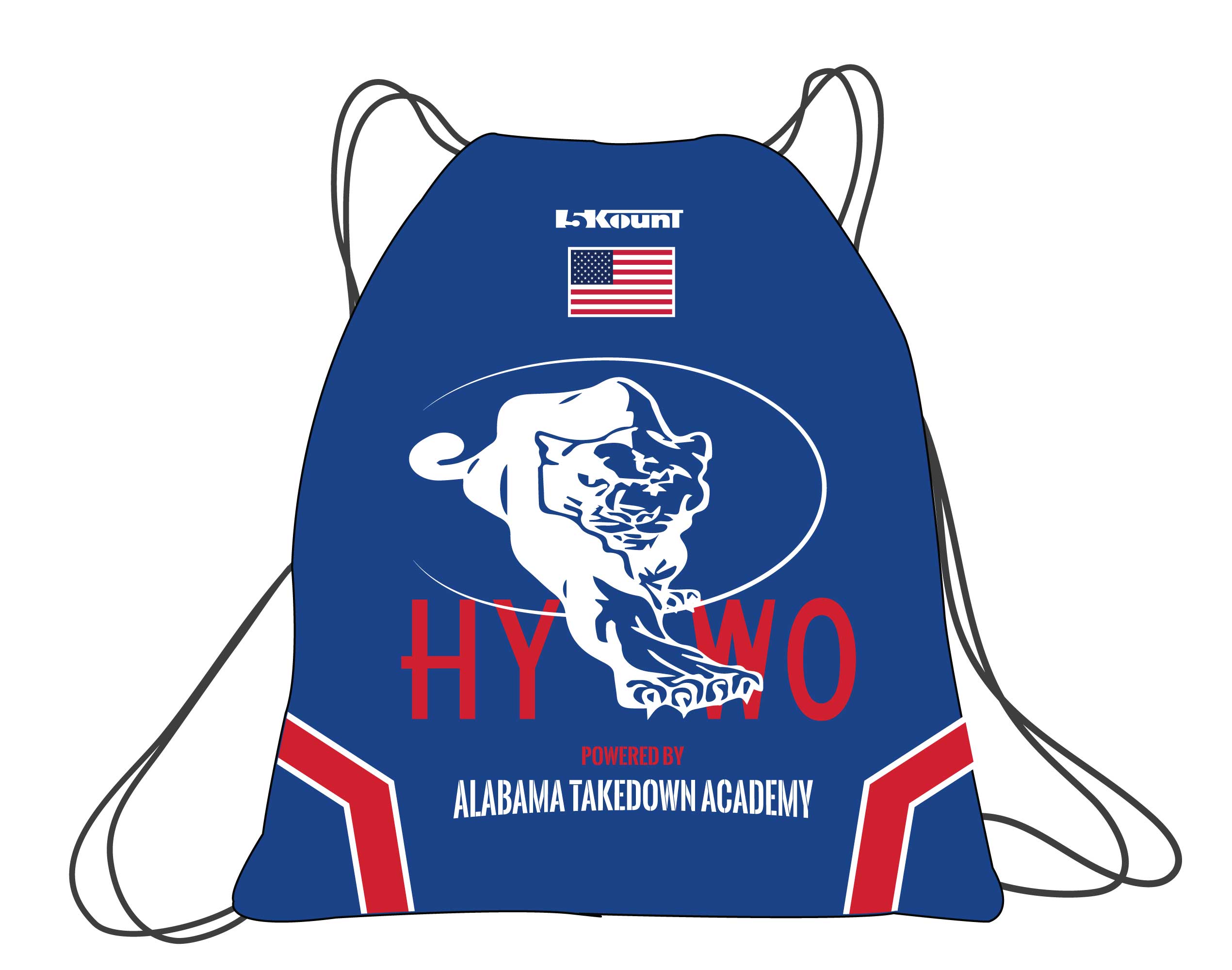 Huntsville Wrestling Sublimated Drawstring Bag