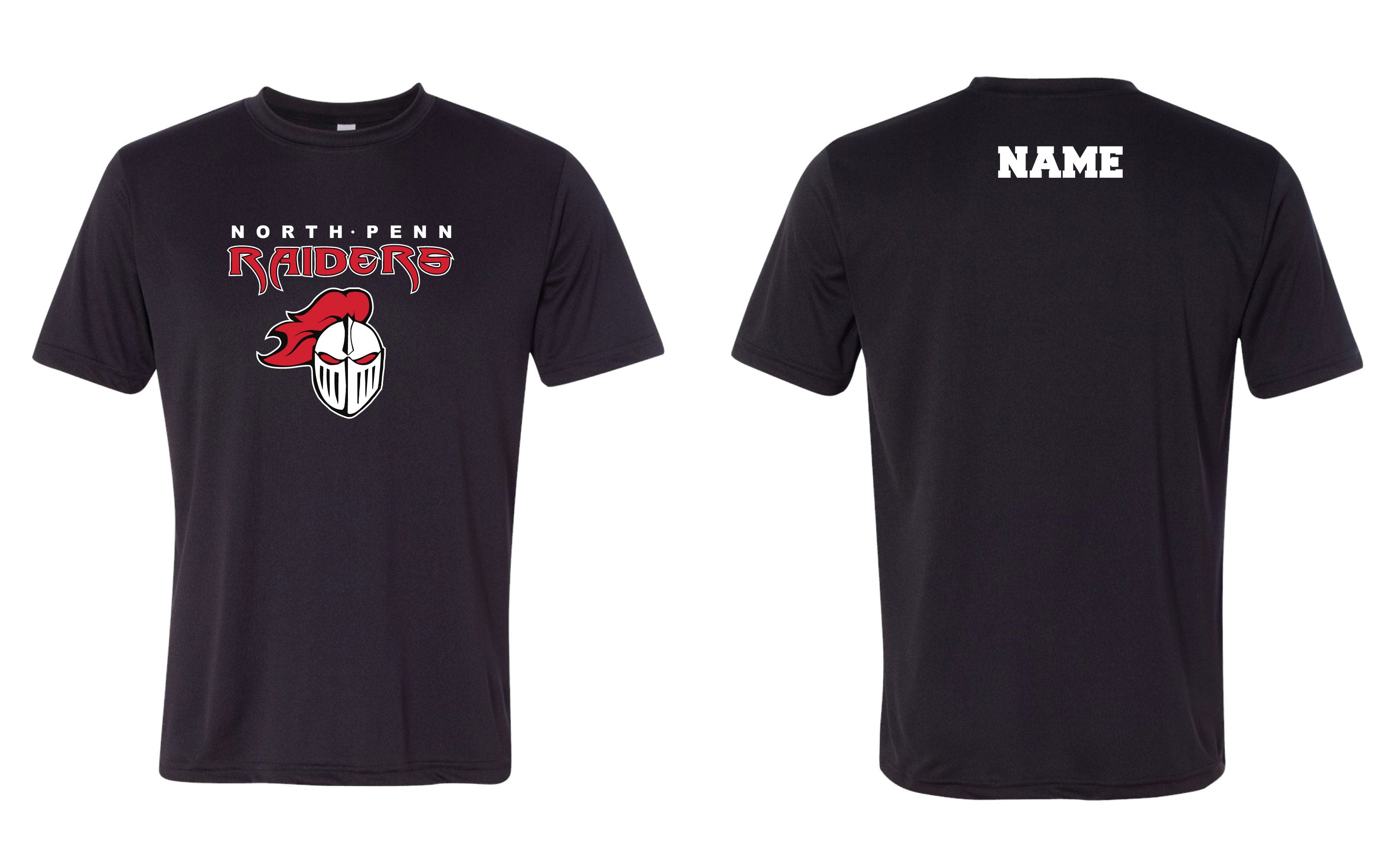 North Penn Baseball Dryfit Performance Tee - Black (Design 1) - 5KounT