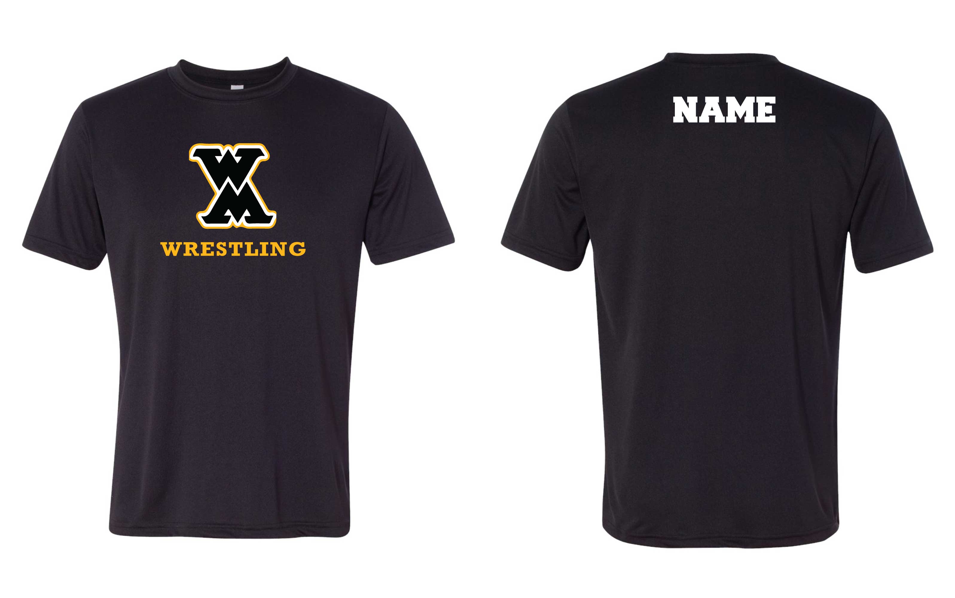 West Marshall Wrestling Dryfit Performance Tee - Black - 5KounT
