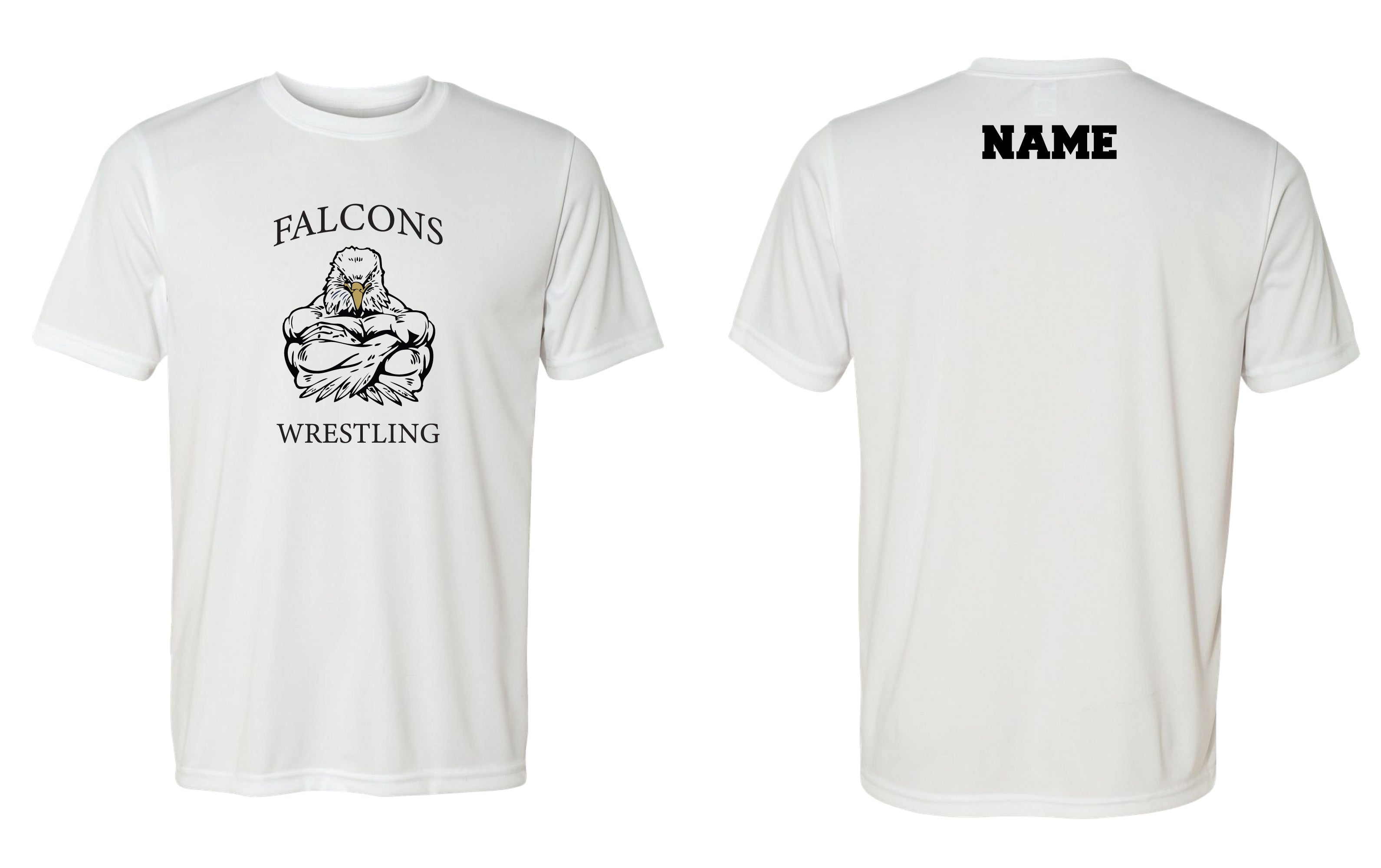 Tinton Falls Wrestling Dryfit Performance Tee - White