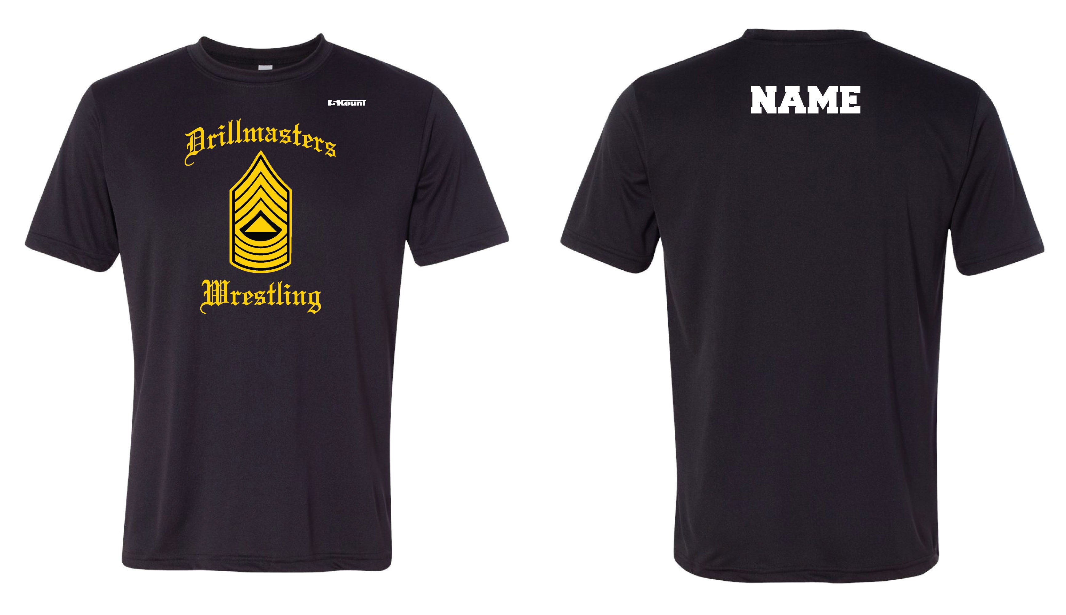 Drill Masters Wrestling Dryfit Performance Tee - Black - 5KounT