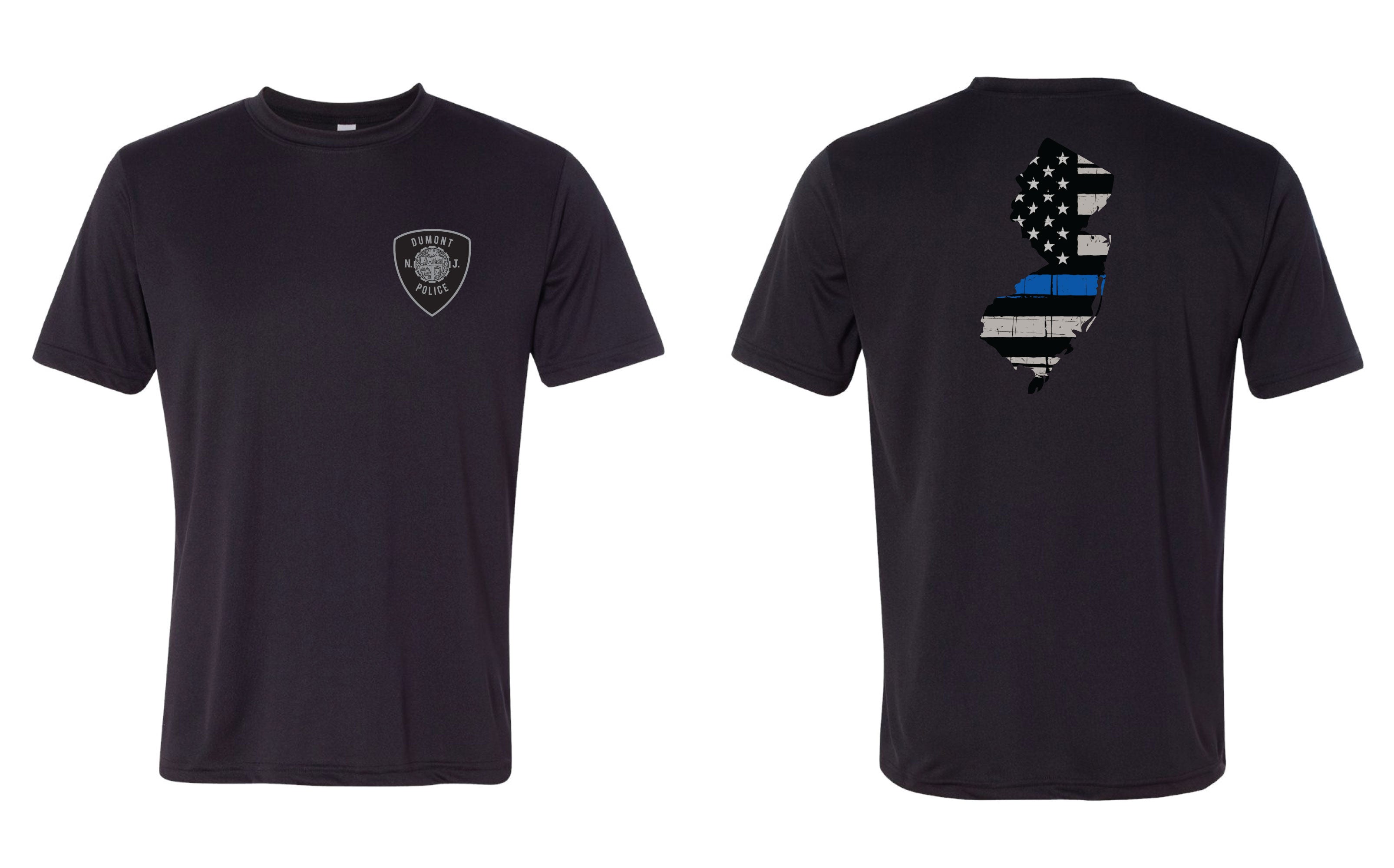 Dumont Police Dryfit Performance Tee - Black (Design 3) - 5KounT