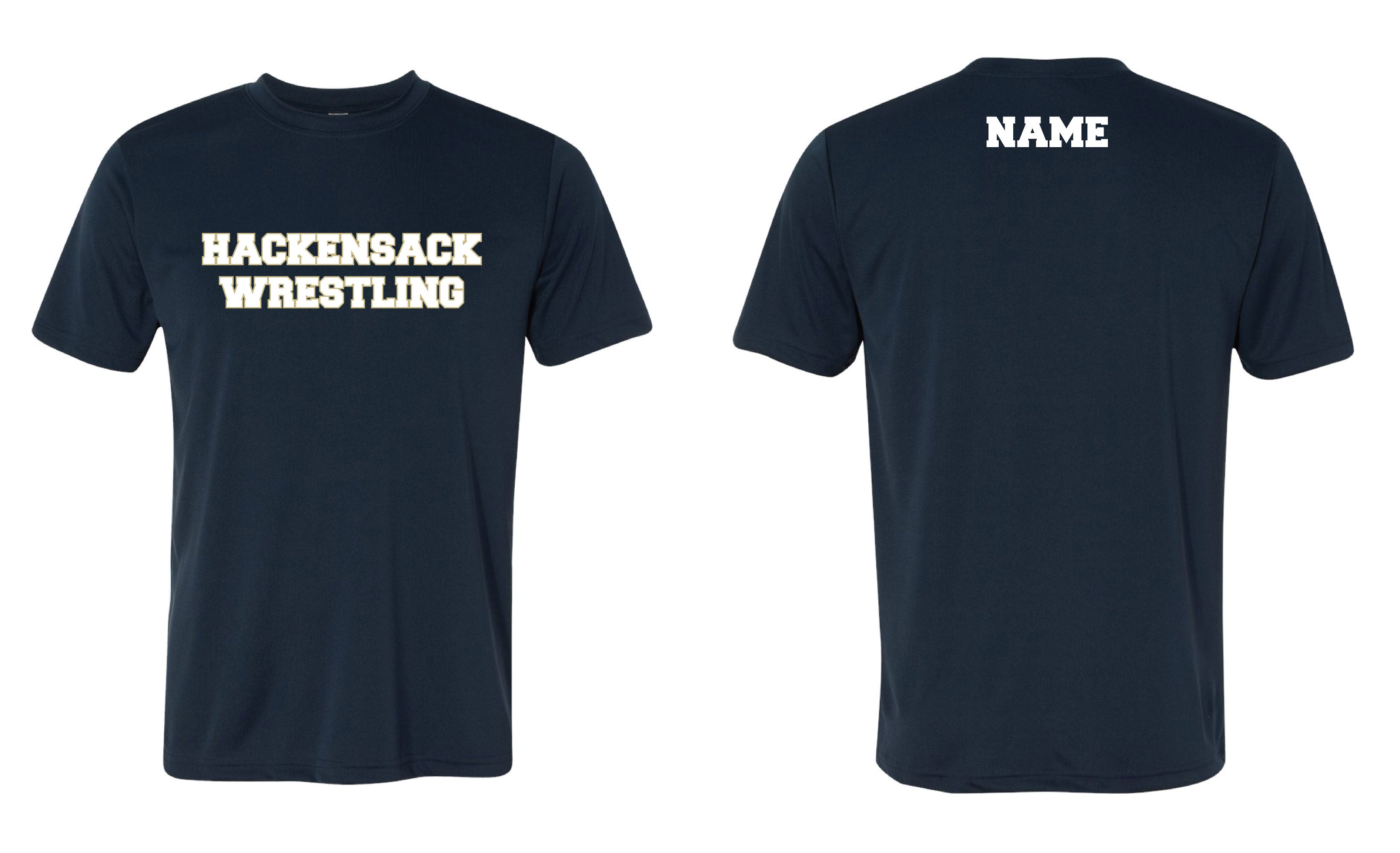 Hackensack Wrestling Dryfit Performance Tee - Navy