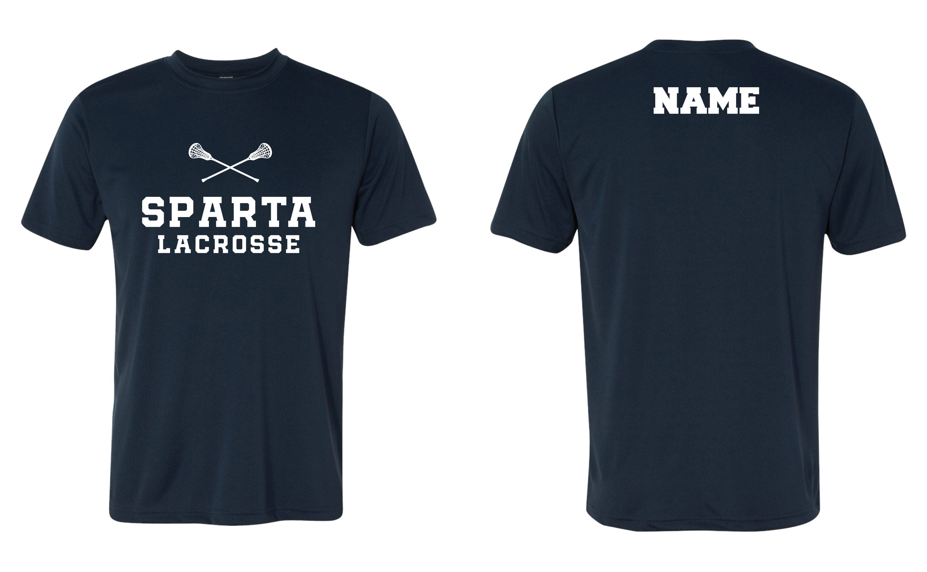 Sparta Lacrosse Dryfit Performance Tee - Navy - 5KounT