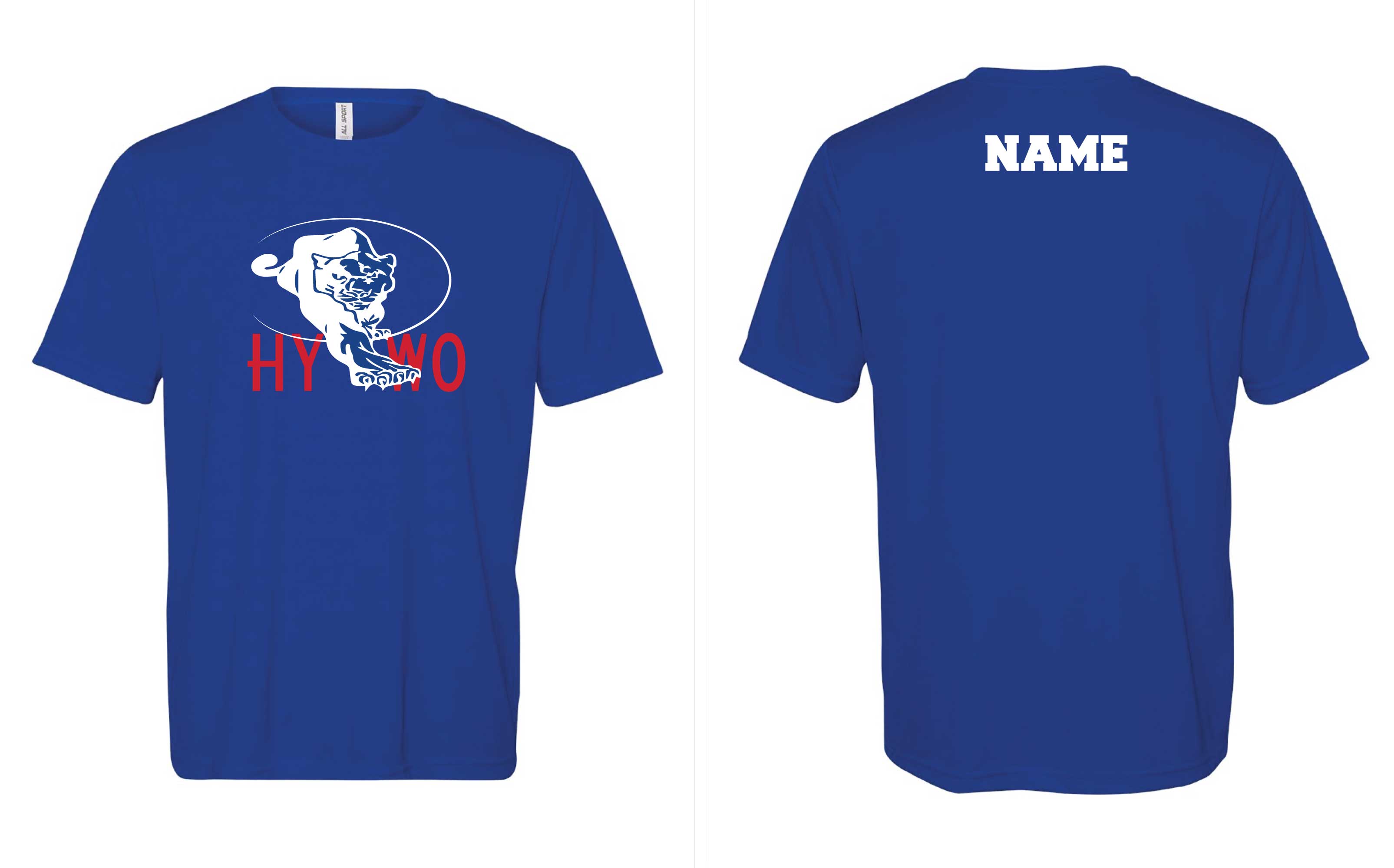 Huntsville Wrestling Dryfit Performance Tee - Royal