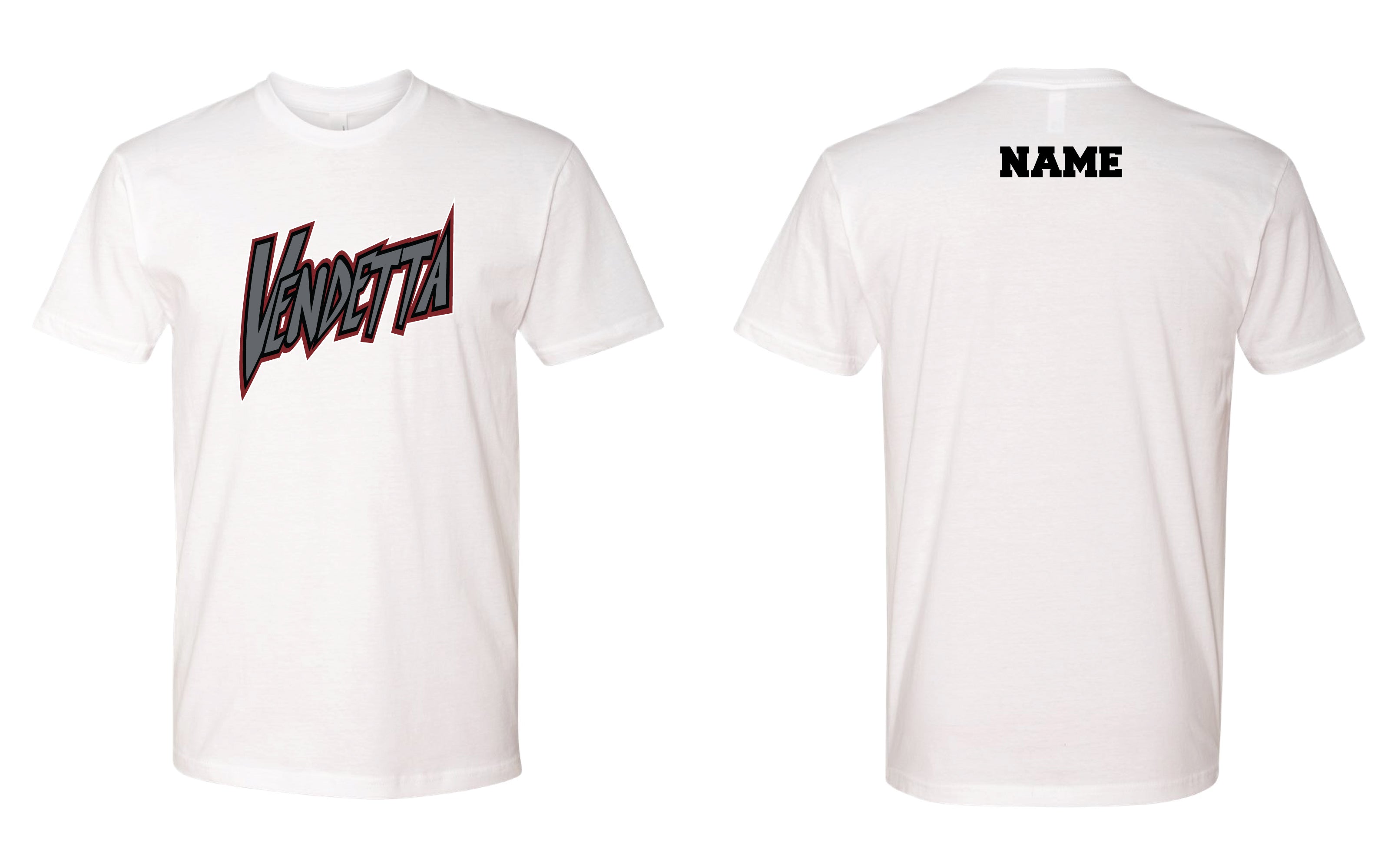 Vendetta Softball Dryfit Performance Tee - White