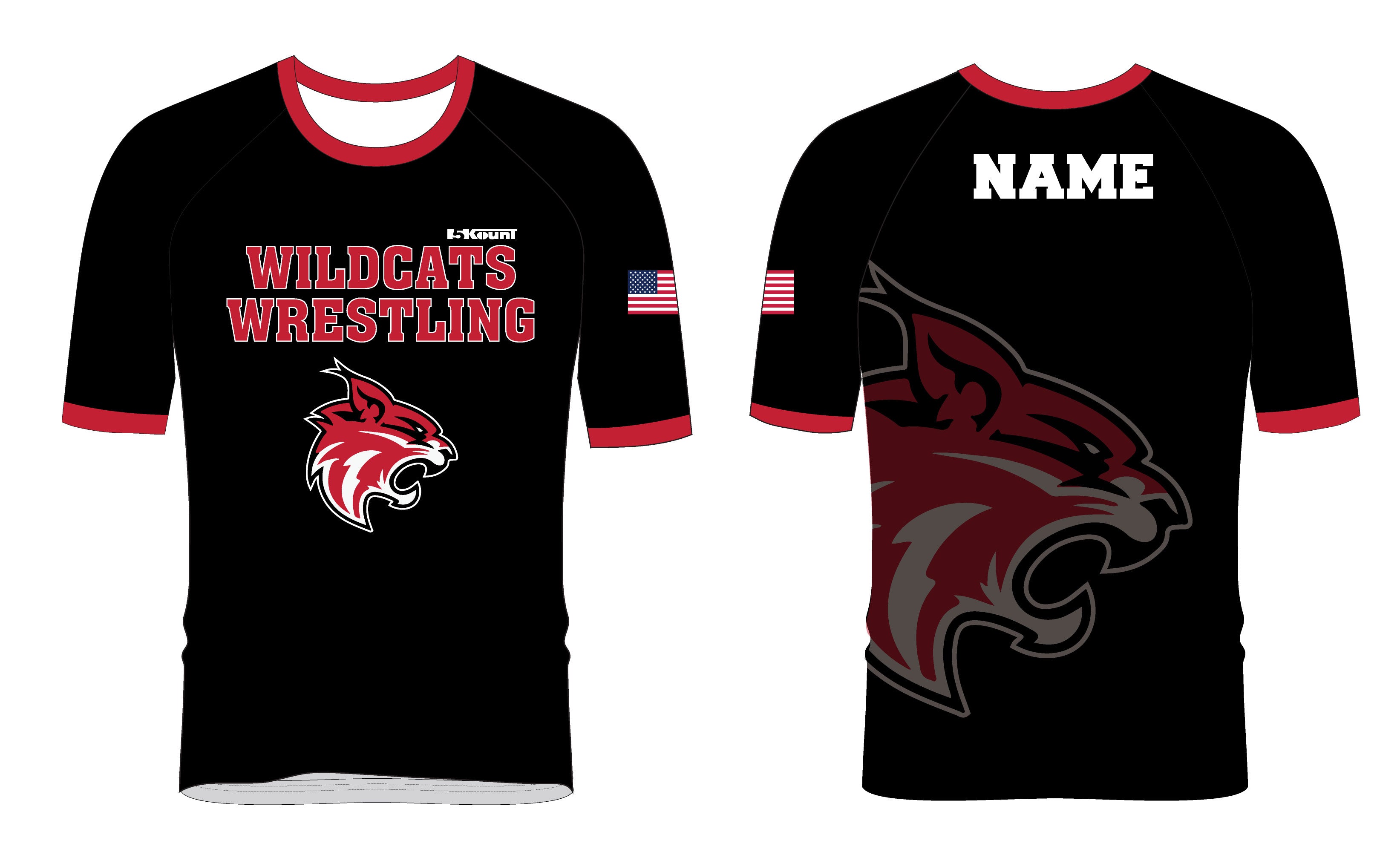 Sussex-Wantage Wrestling Sublimated Fight Shirt - 5KounT