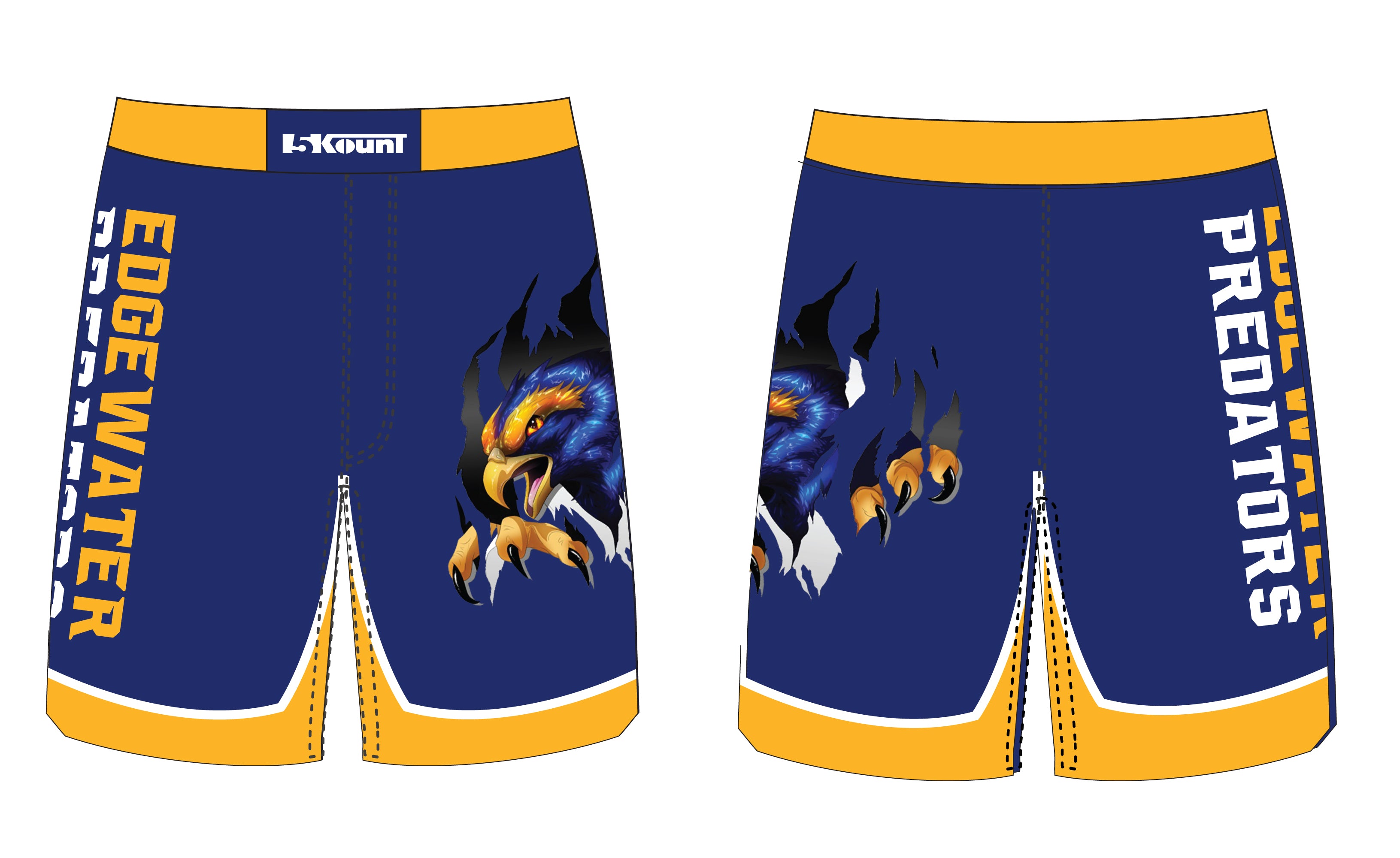 Edgewater Wrestling Sublimated Fight Shorts - 5KounT