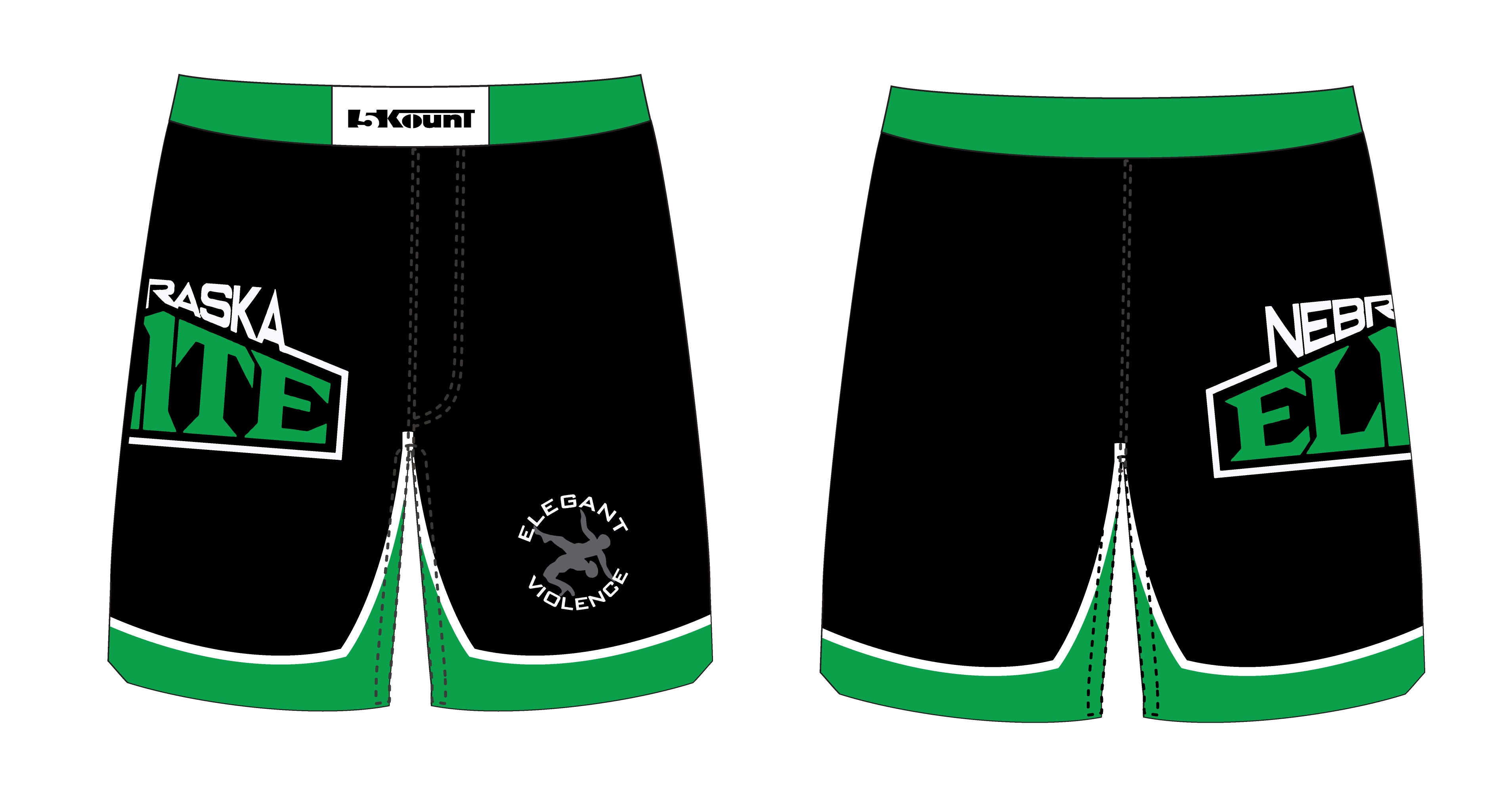 Nebraska Elite Sublimated Fight Shorts - 5KounT