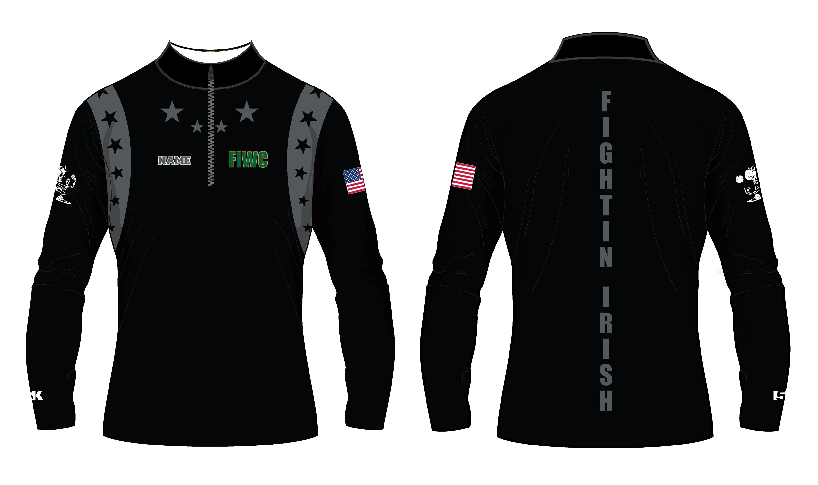 Fightin' Irish Wrestling Sublimated Quarter Zip