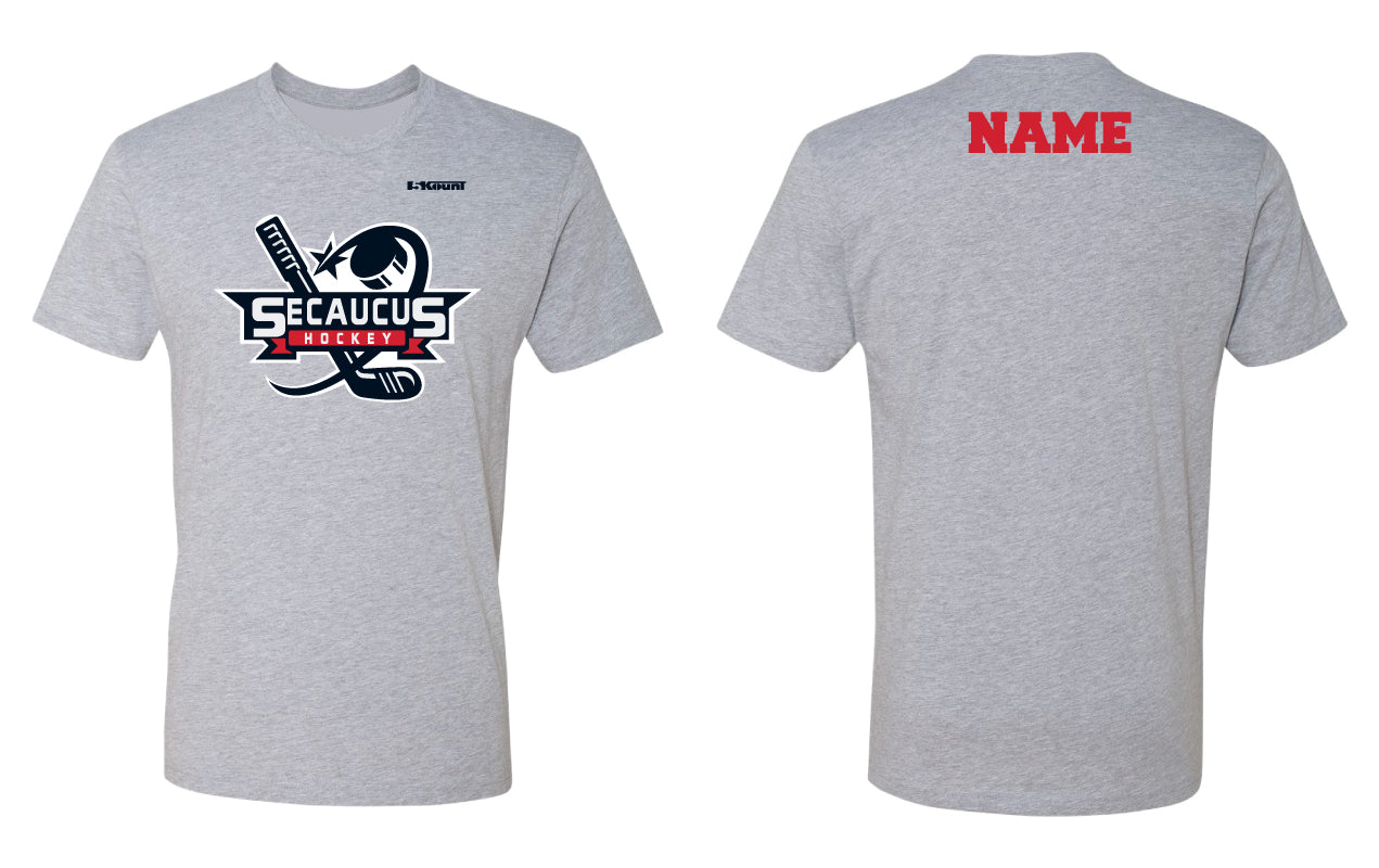 Secaucus Hockey Cotton Crew Tee - White/Gray/Navy - 5KounT2018
