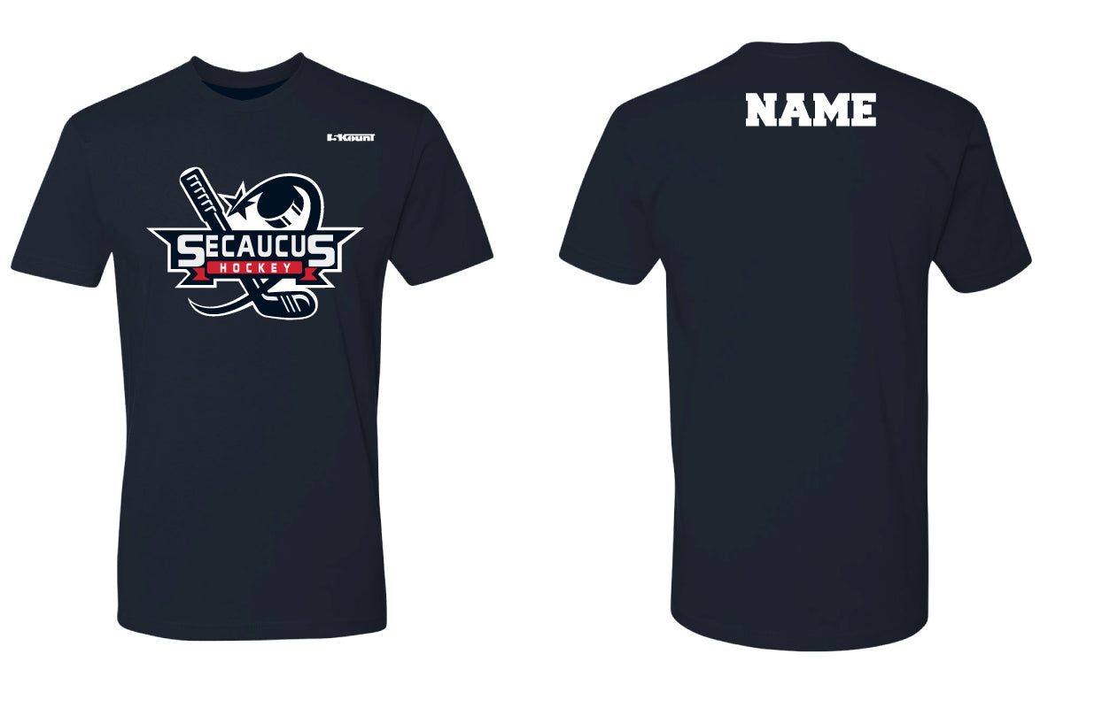 Secaucus Hockey Cotton Crew Tee - White/Gray/Navy - 5KounT2018
