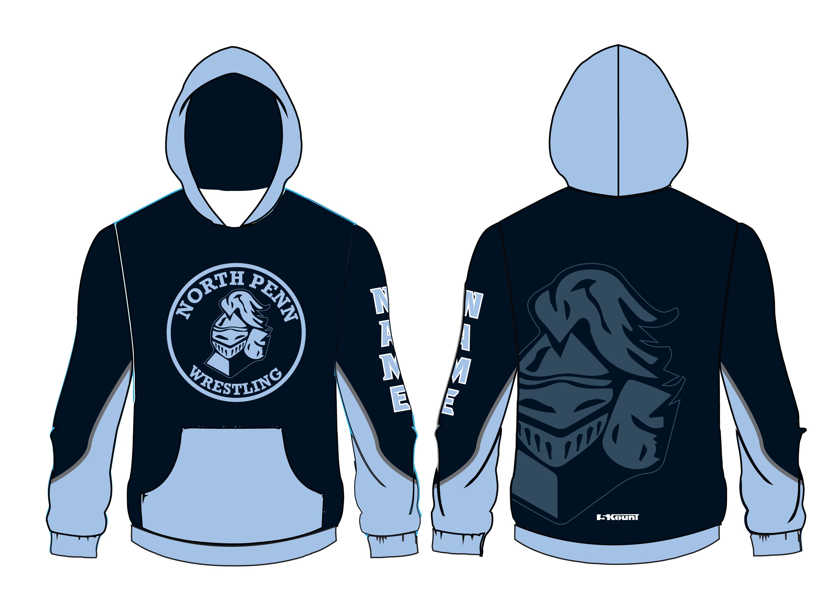 North Penn Wrestling Sublimated Hoodie (Design 3) - 5KounT