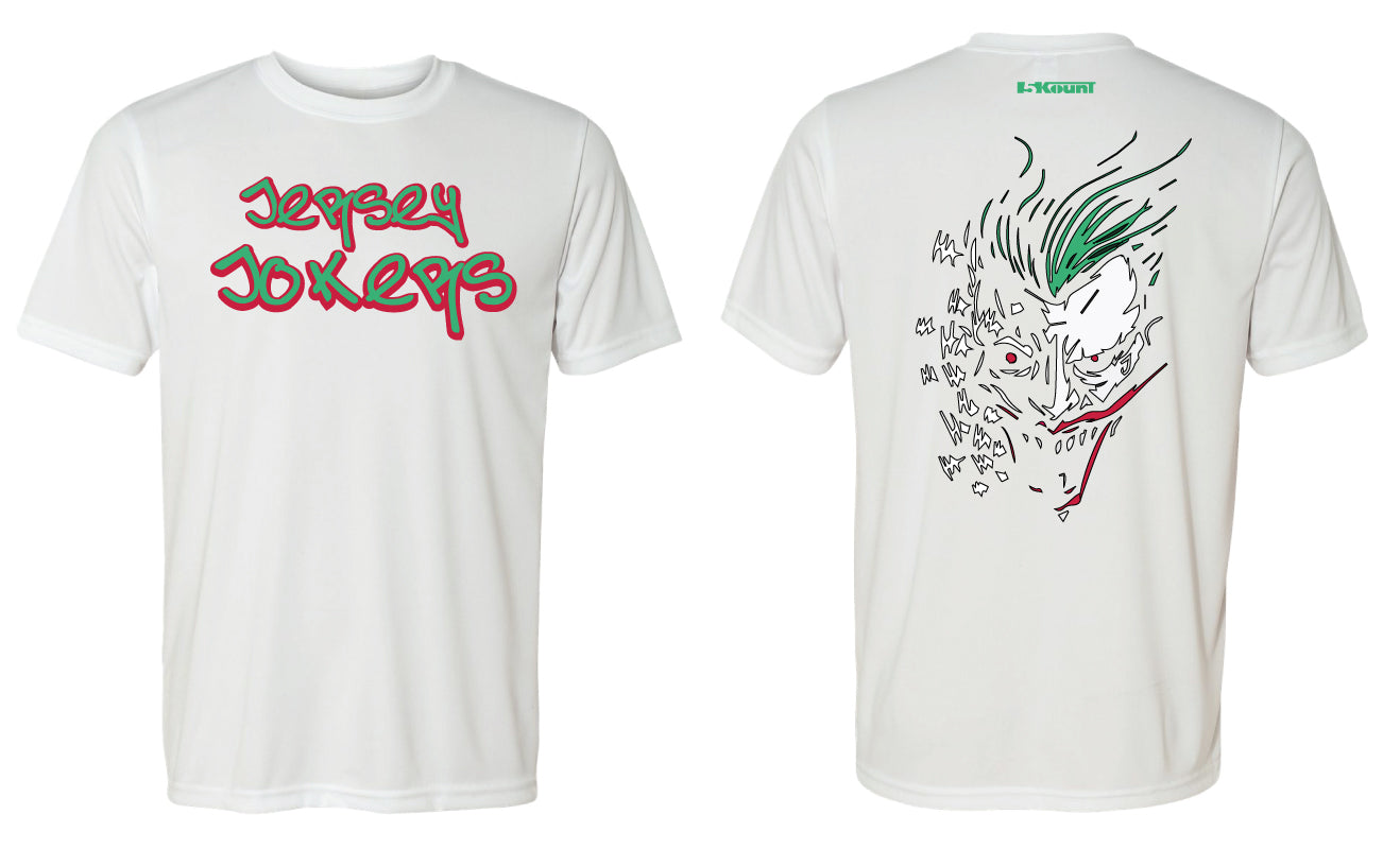 Jersey Jokers DryFit Performance Tee - Grey or White - 5KounT