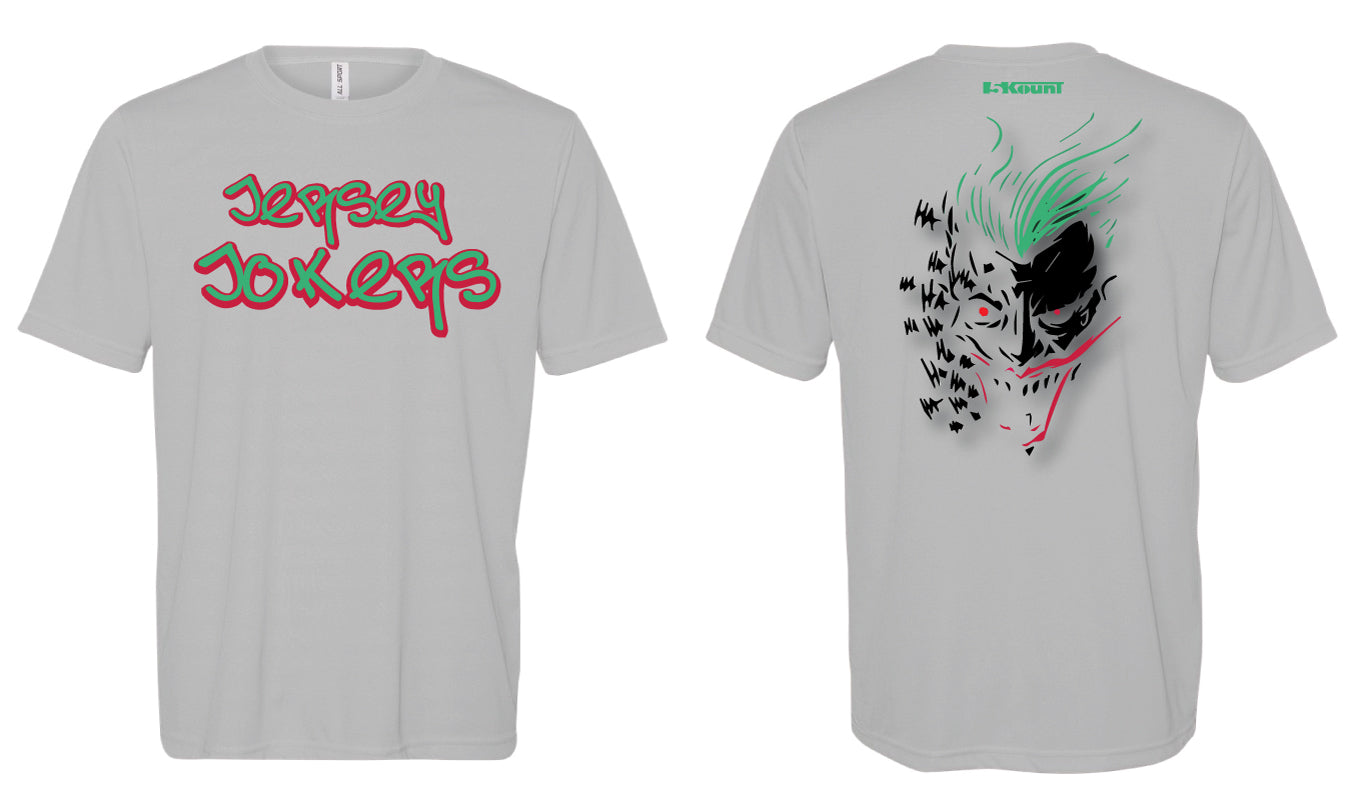 Jersey Jokers DryFit Performance Tee - Grey or White - 5KounT