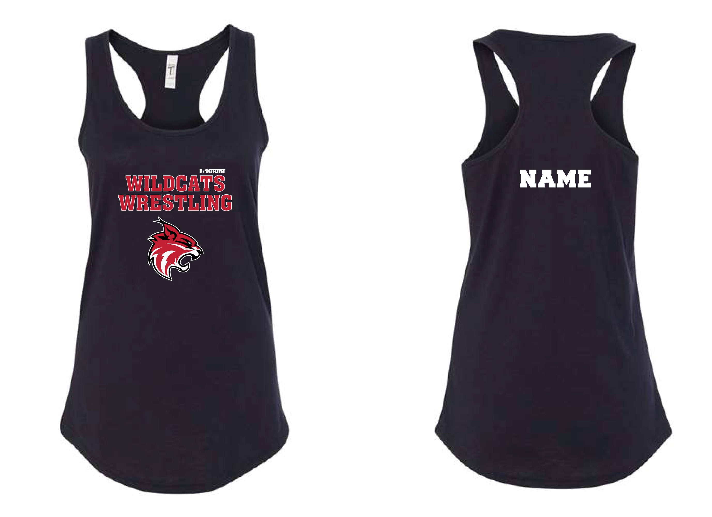 Sussex-Wantage Wrestling Ladies' Cotton Tank Top - Black