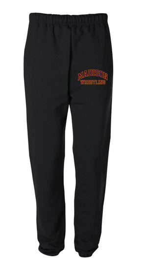 Madison Wrestling Cotton Sweatpants - Black / Gray - 5KounT2018