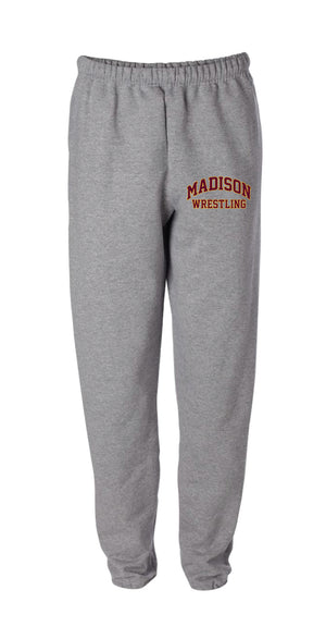 Madison Wrestling Cotton Sweatpants - Black / Gray - 5KounT2018