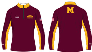 Madison Wrestling Sublimated Quarter Zip - Maroon - 5KounT2018