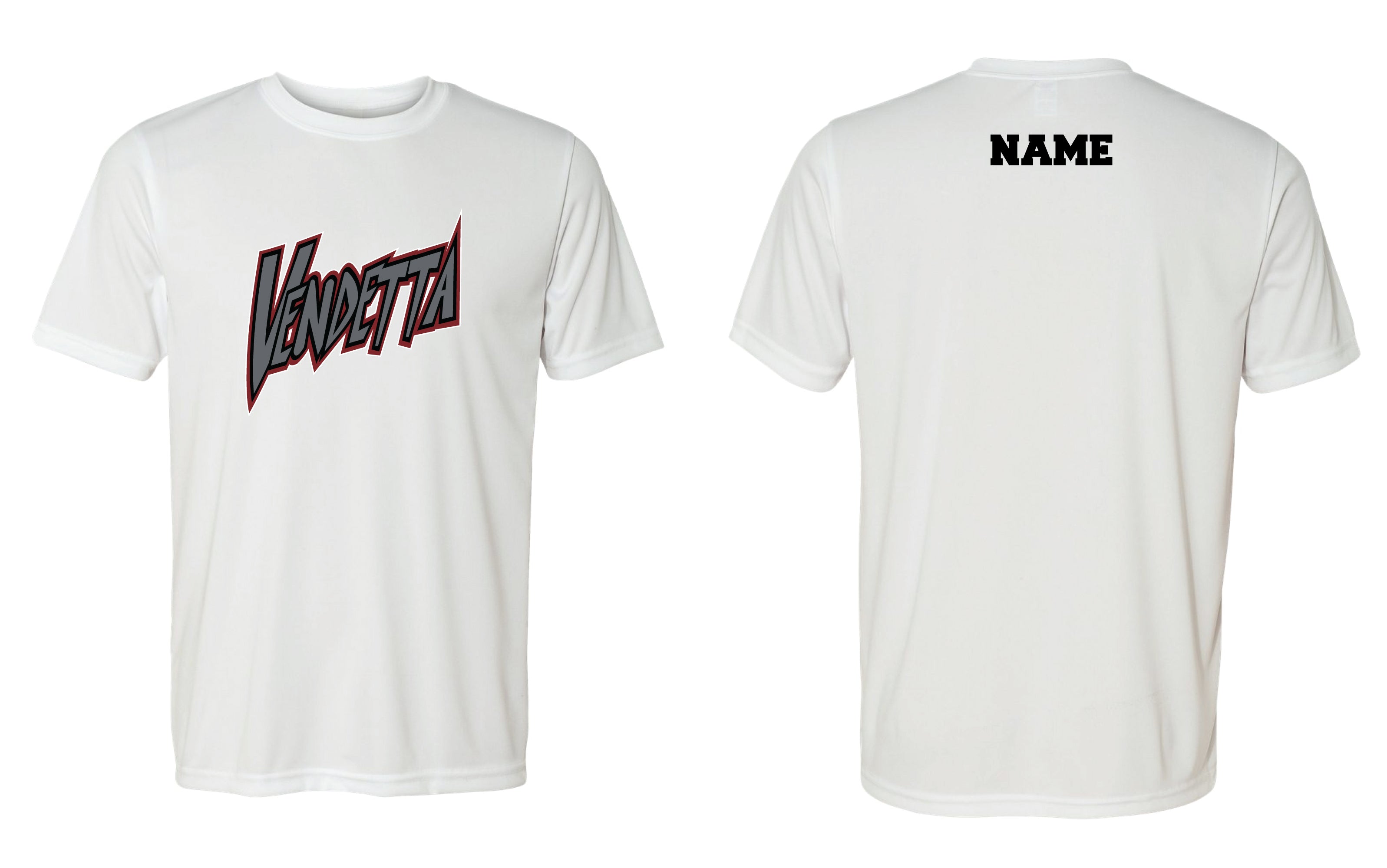 Vendetta Softball Cotton Crew Tee - White
