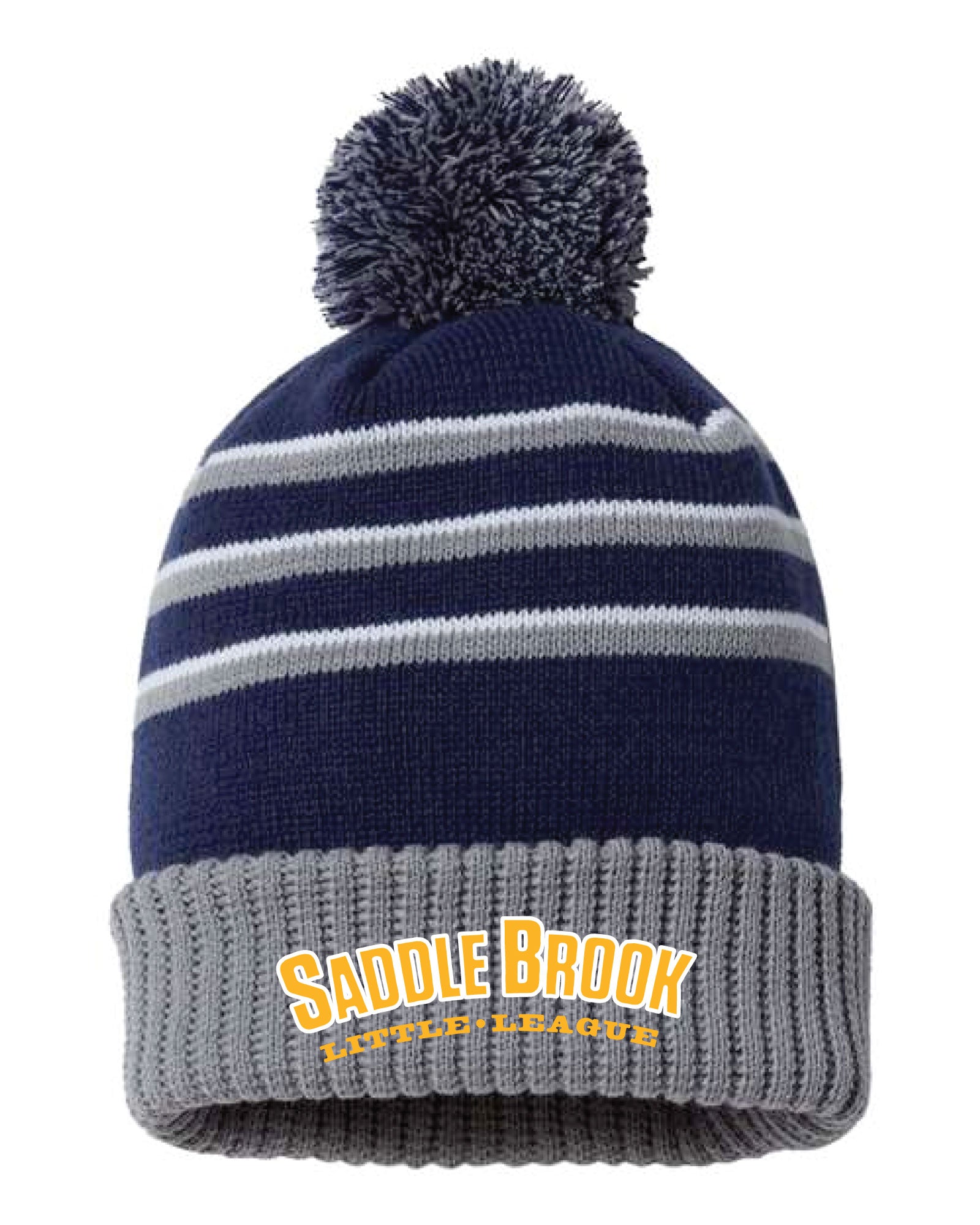 Saddle Brook Baseball Pom Beanie - Navy - 5KounT