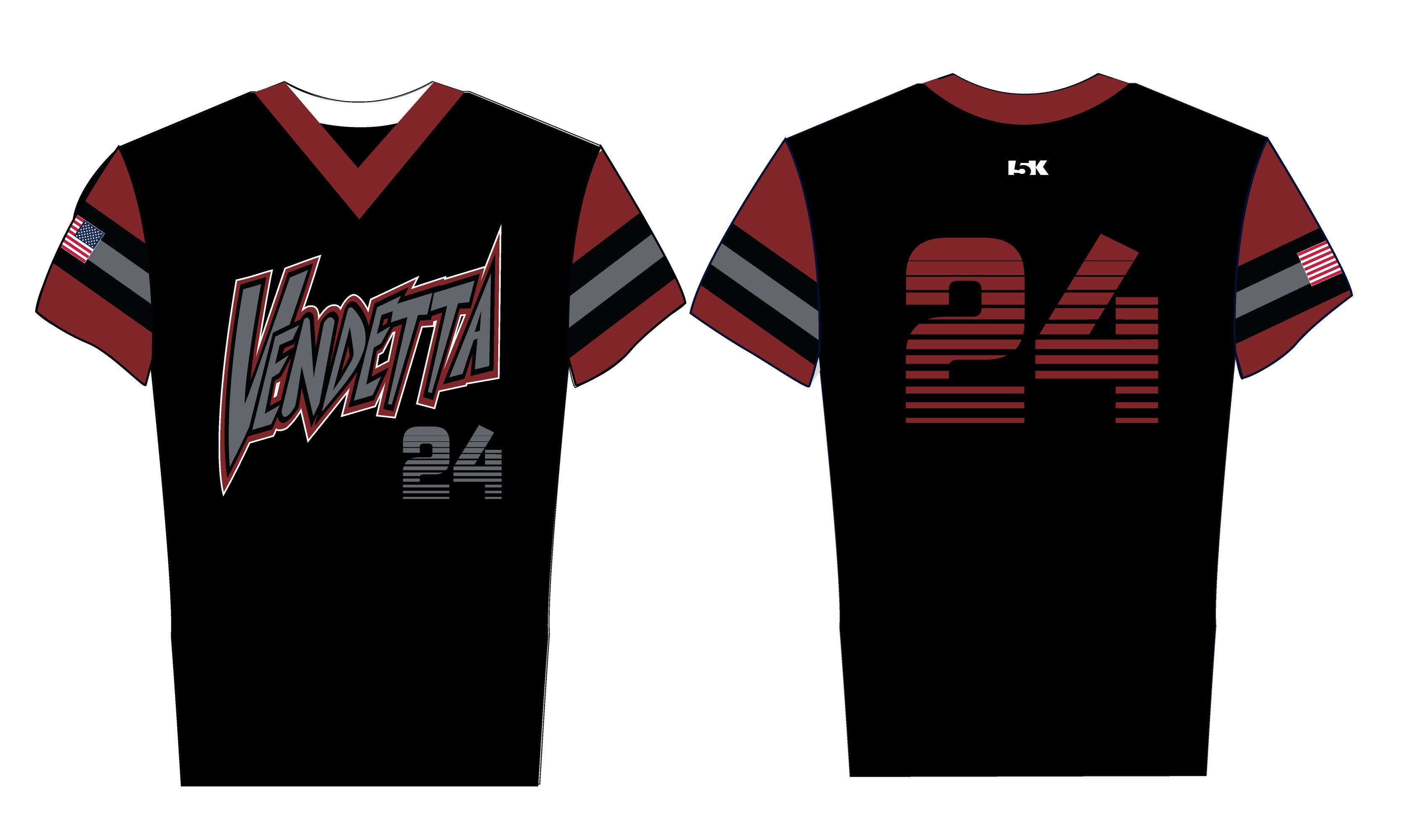 Vendetta Softball Sublimated V-Neck Practice Shirt