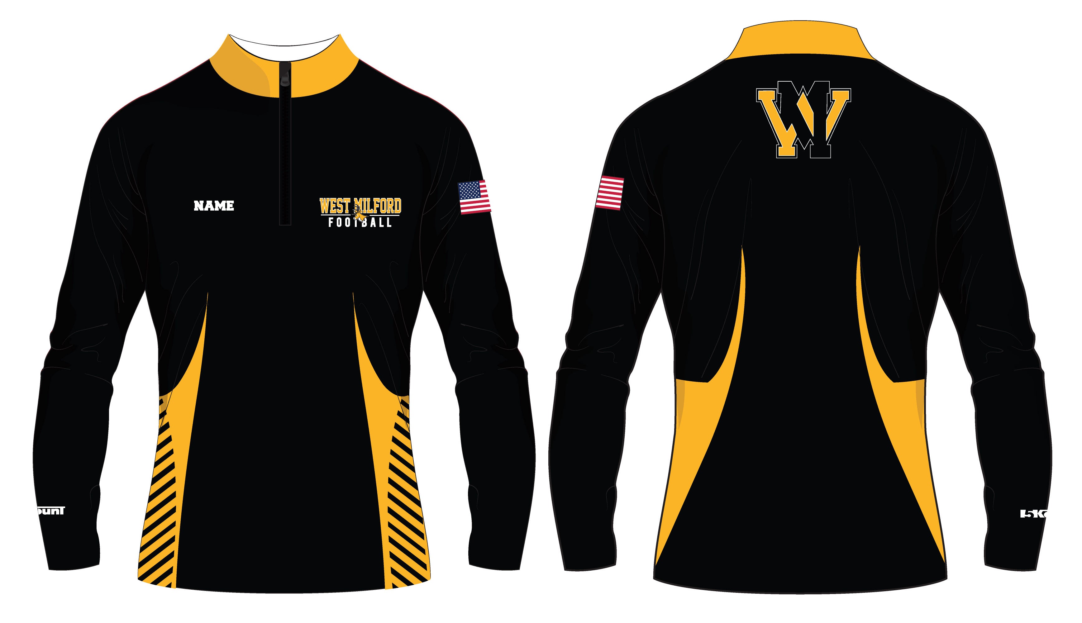 West Milford Highlanders Football Sublimated Quarter Zip
