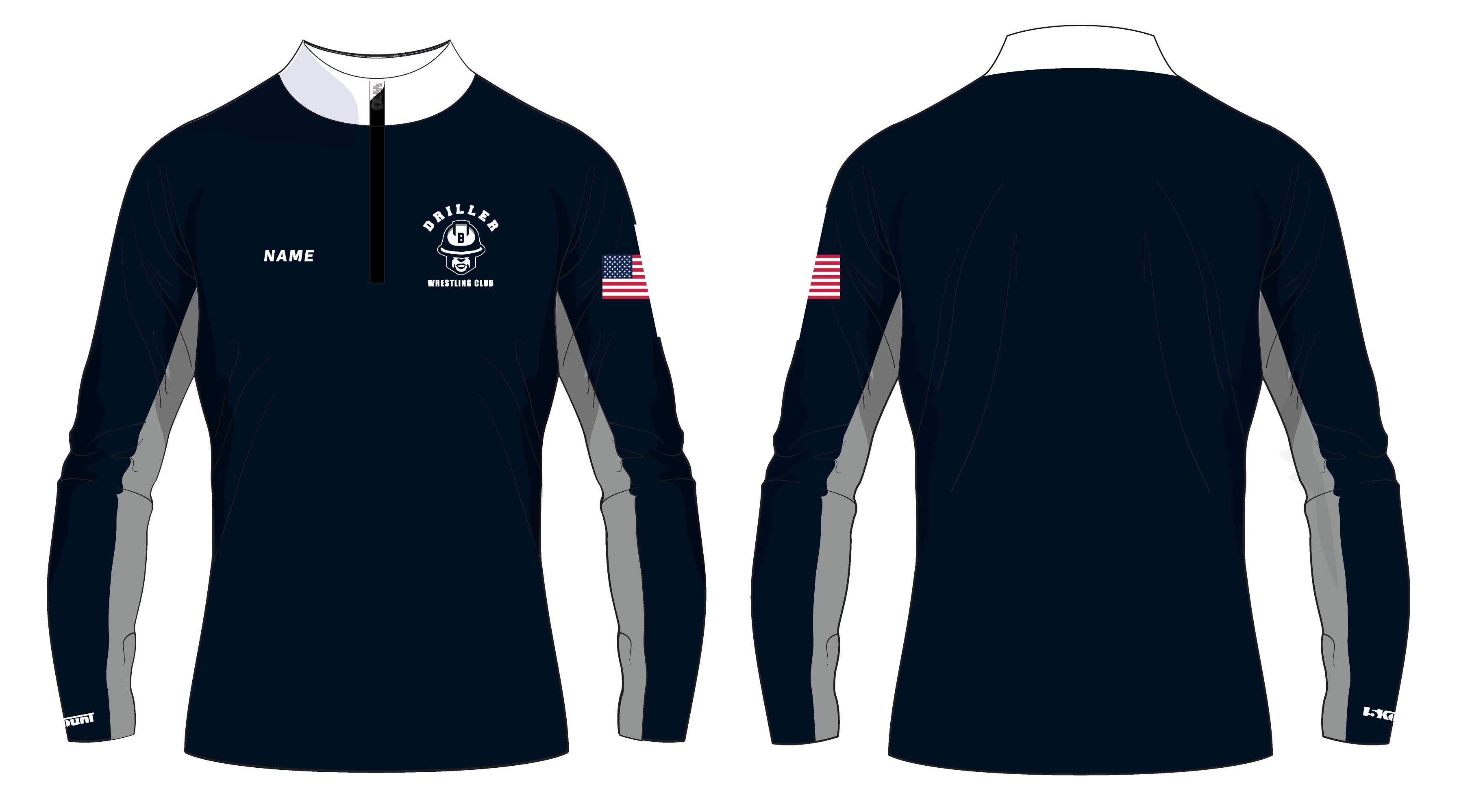 Driller Wrestling Club Sublimated Quarter Zip - 5KounT
