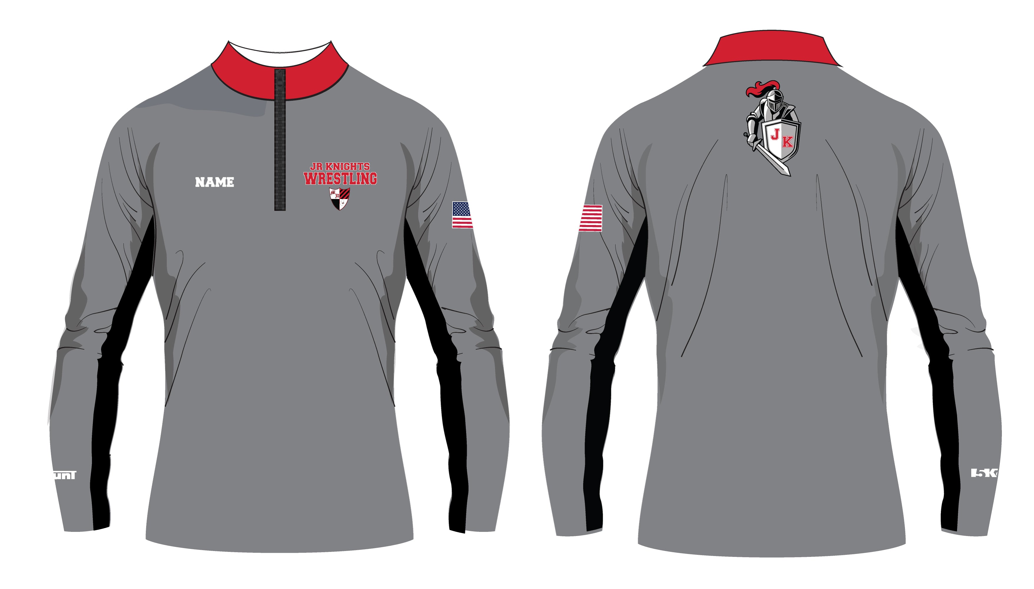 Jr. Knights Wrestling Sublimated Quarter Zip - 5KounT