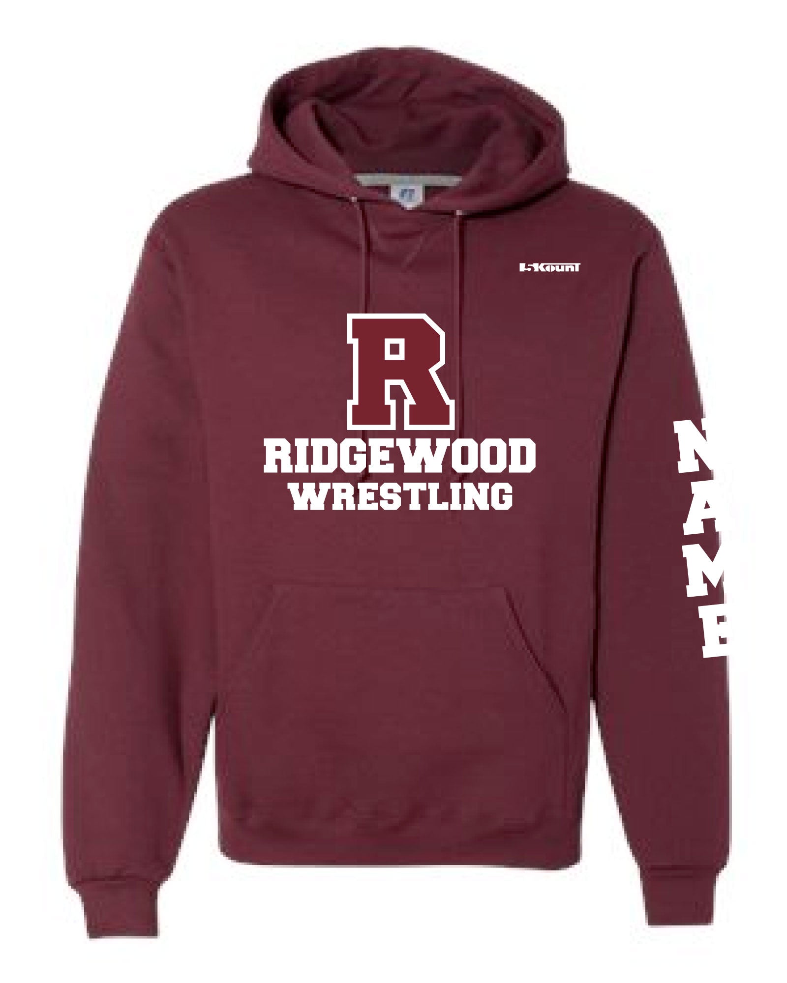 Ridgewood Wrestling Cotton Hoodie - Maroon - 5KounT
