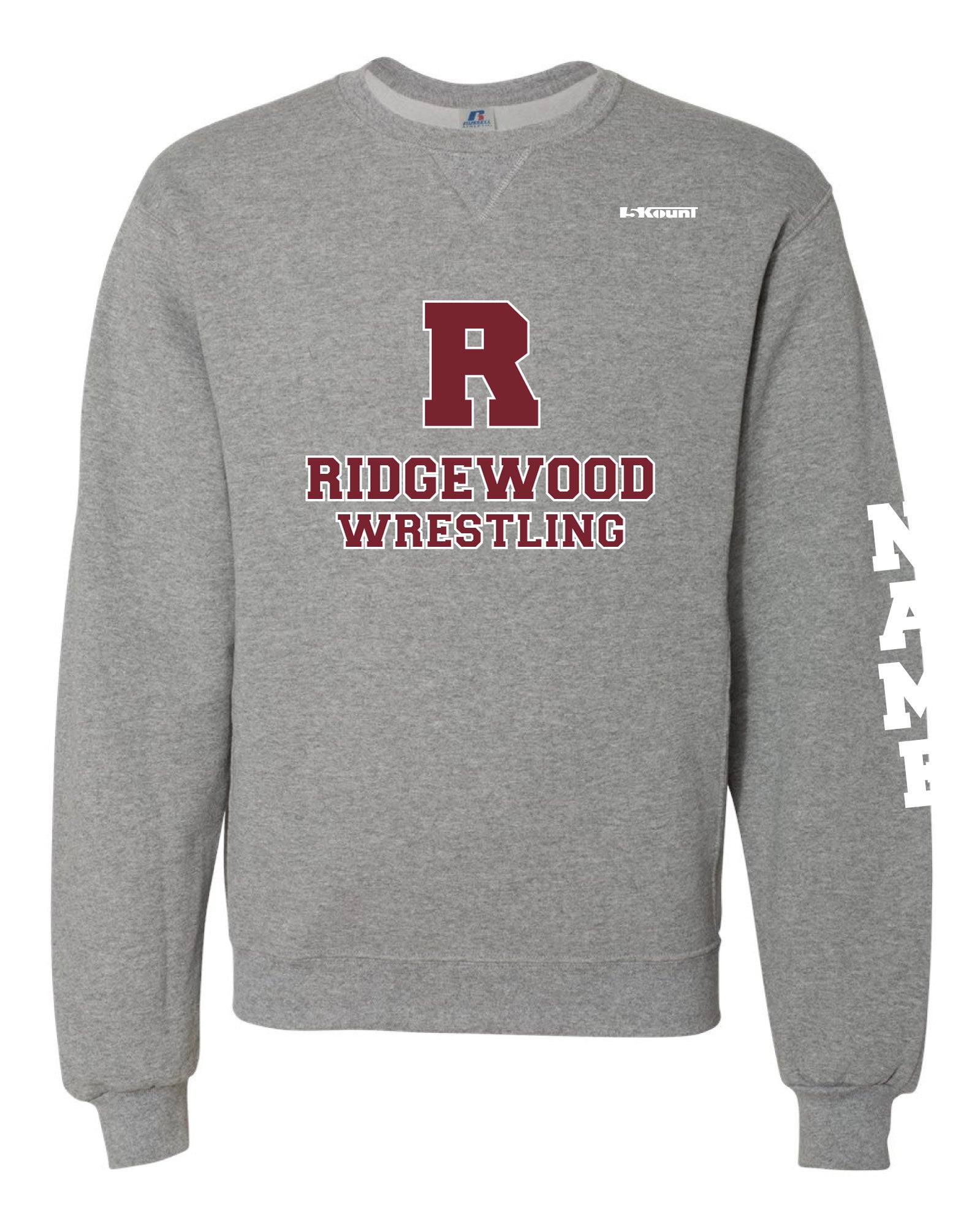 Ridgewood Wrestling Cotton Crewneck Sweatshirt - Gray - 5KounT