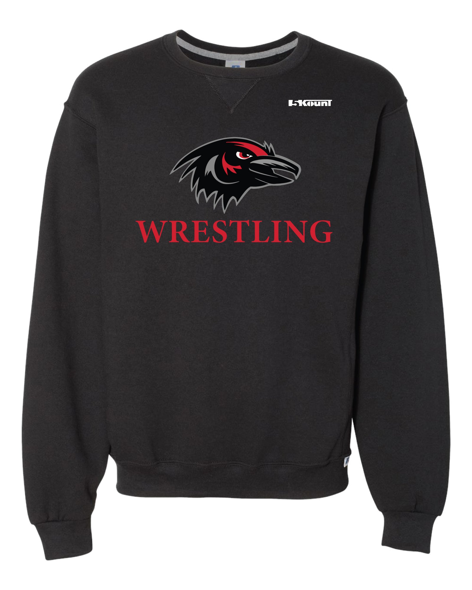 Robbinsville Wrestling Russell Athletic Cotton Crewneck Sweatshirt - Black - 5KounT2018
