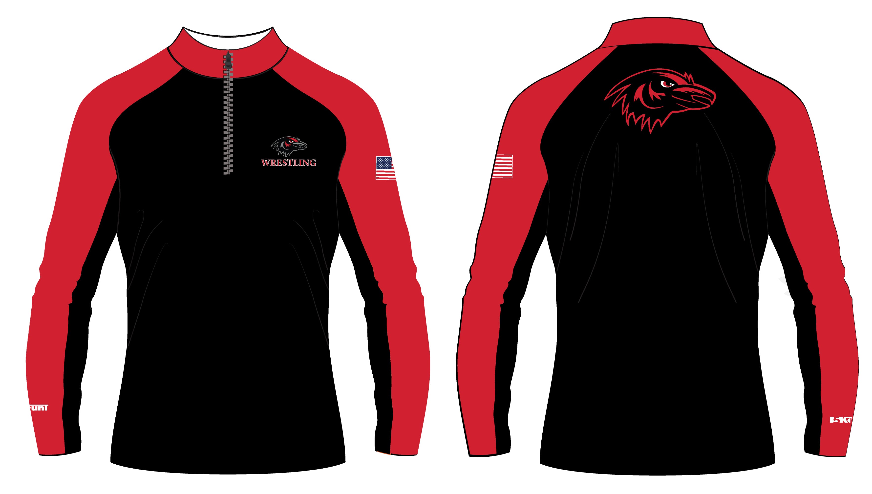 Robbinsville Wrestling Sublimated Quarter Zip - 5KounT2018
