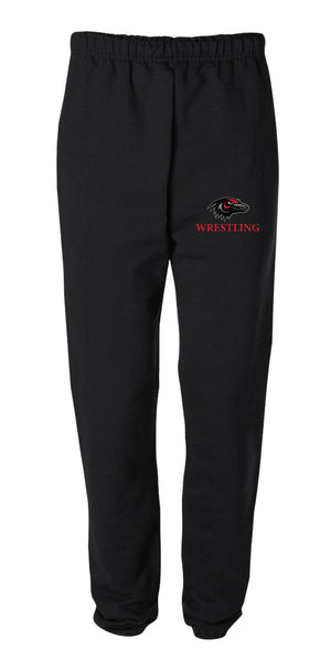 Robbinsville Wrestling Cotton Sweatpants - Black - 5KounT2018