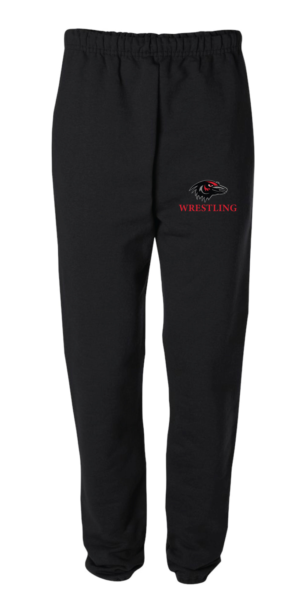 Robbinsville Wrestling Cotton Sweatpants - Black - 5KounT2018