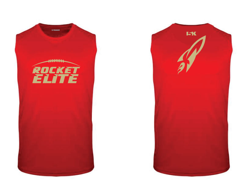 Rocket Elite Football 7-on-7 Compression Sleeveless Shirt - Red - 5KounT