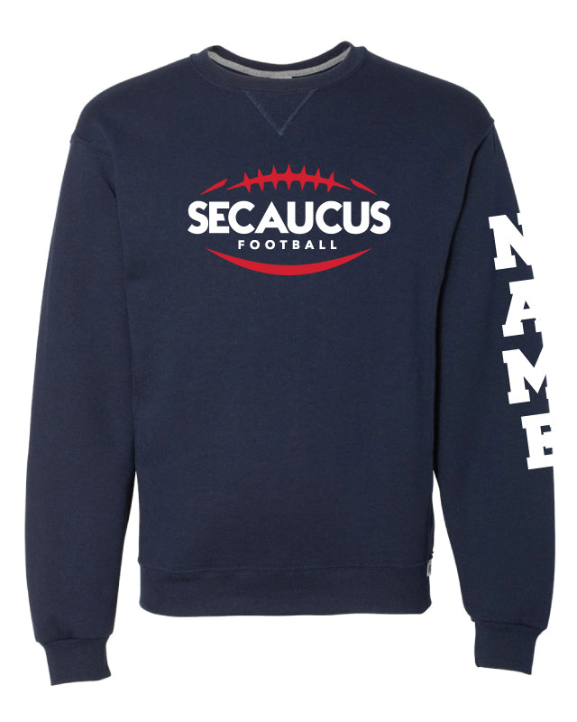 Secaucus Football Russell Athletic Cotton Crewneck - Navy - 5KounT2018