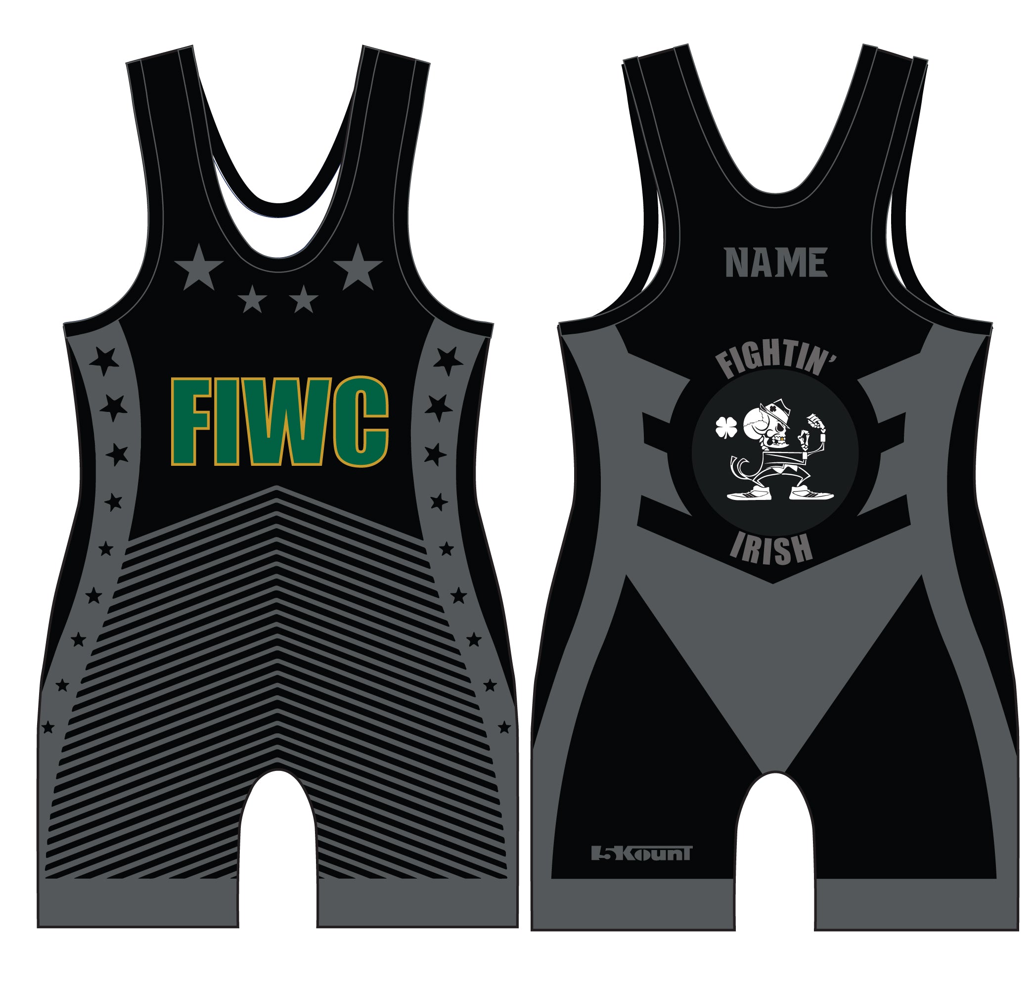 Fightin' Irish Wrestling Sublimated Men's Singlet - 5KounT